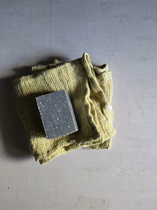 Mustard pure Linen Quality wash cloth