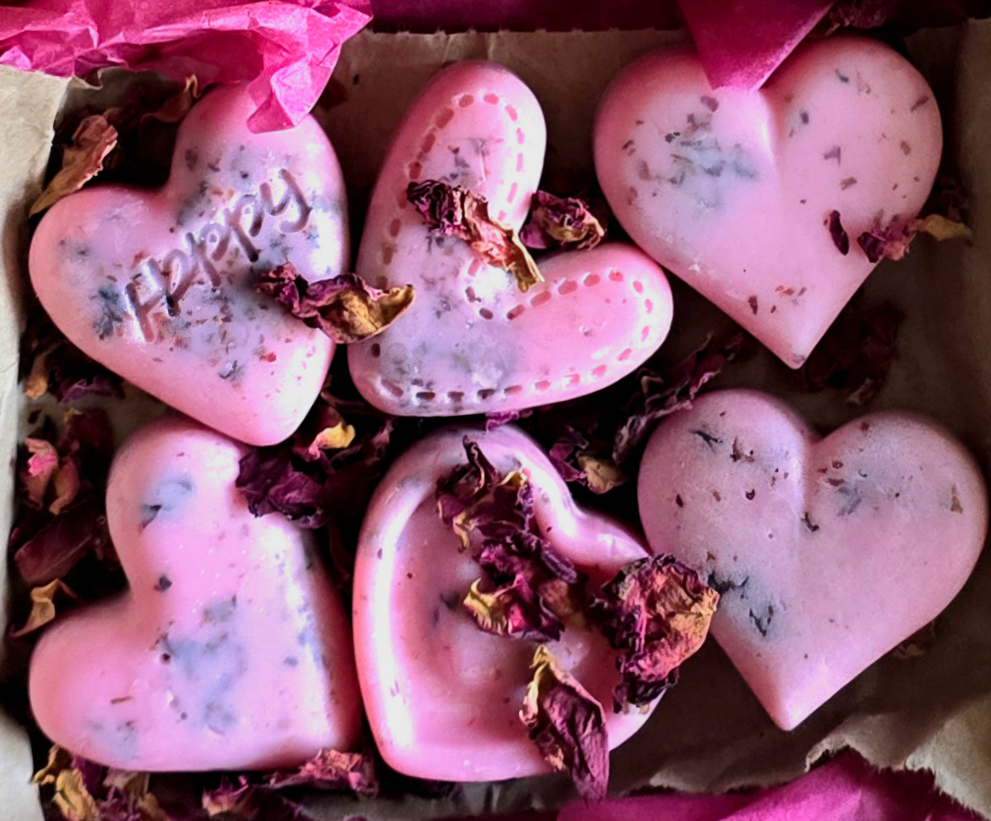 Soy Wax Melts Equilibrium- Heart Soy Wax Melts with Rose Geranium Essential Oil