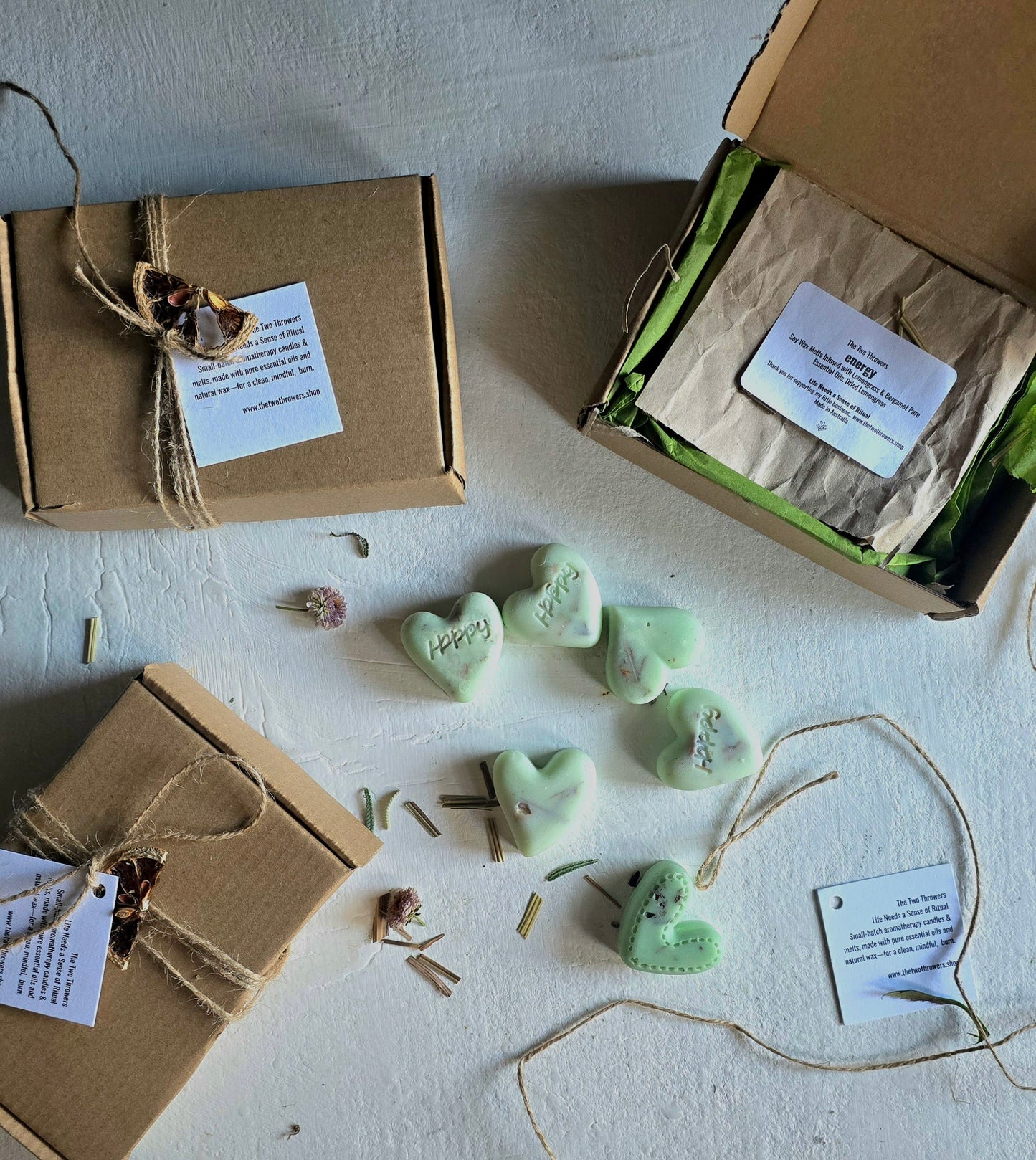Energy-Soy Wax Melts-infused with Lemongrass & Bergamot Pure Essential Oils