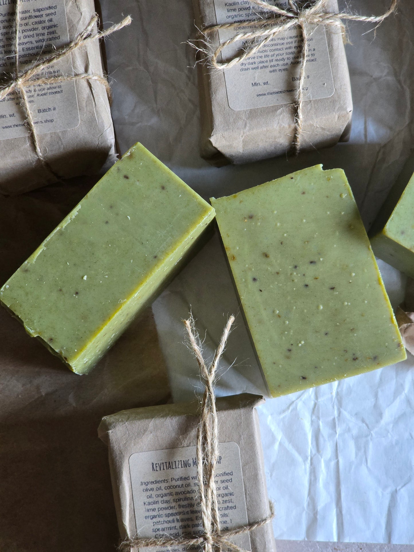 Revitalizing Mint Handcrafted Soap | Natural Spearmint, Dark Patchouli & Australian Lime | Palm Oil Free