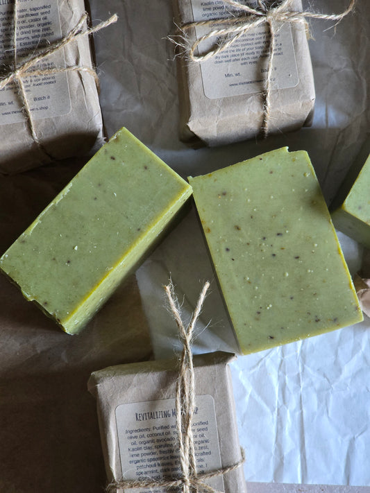 Revitalizing Mint Handcrafted Soap | Natural Spearmint, Dark Patchouli & Australian Lime | Palm Oil Free