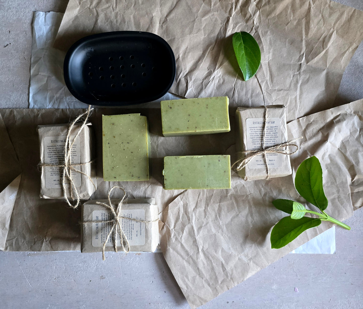Revitalizing Mint Handcrafted Soap | Natural Spearmint, Dark Patchouli & Australian Lime | Palm Oil Free