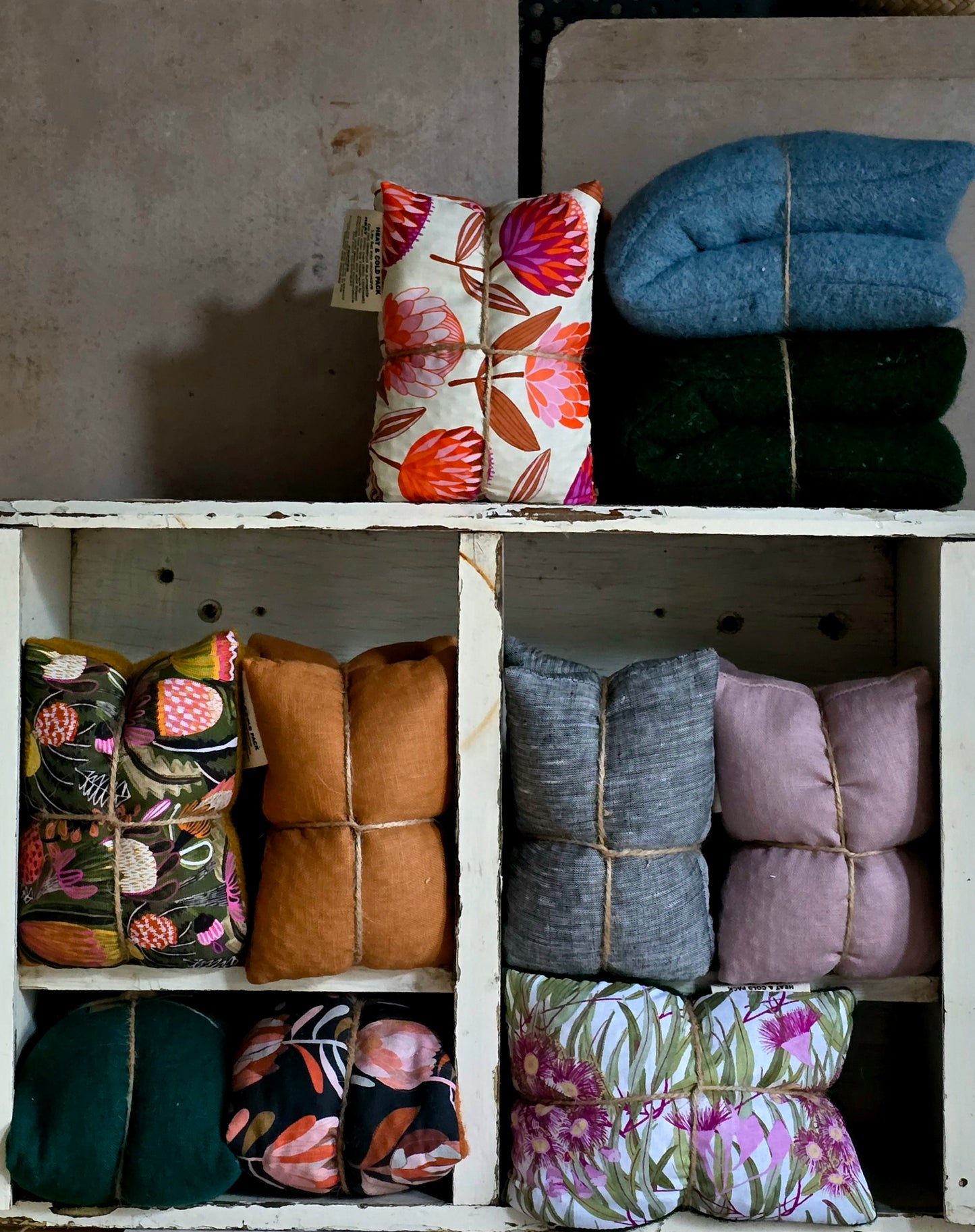 Tasmanian Handmade Heat - Cold Packs filled with Lupin Seeds & Tasmanian Lavendar Buds