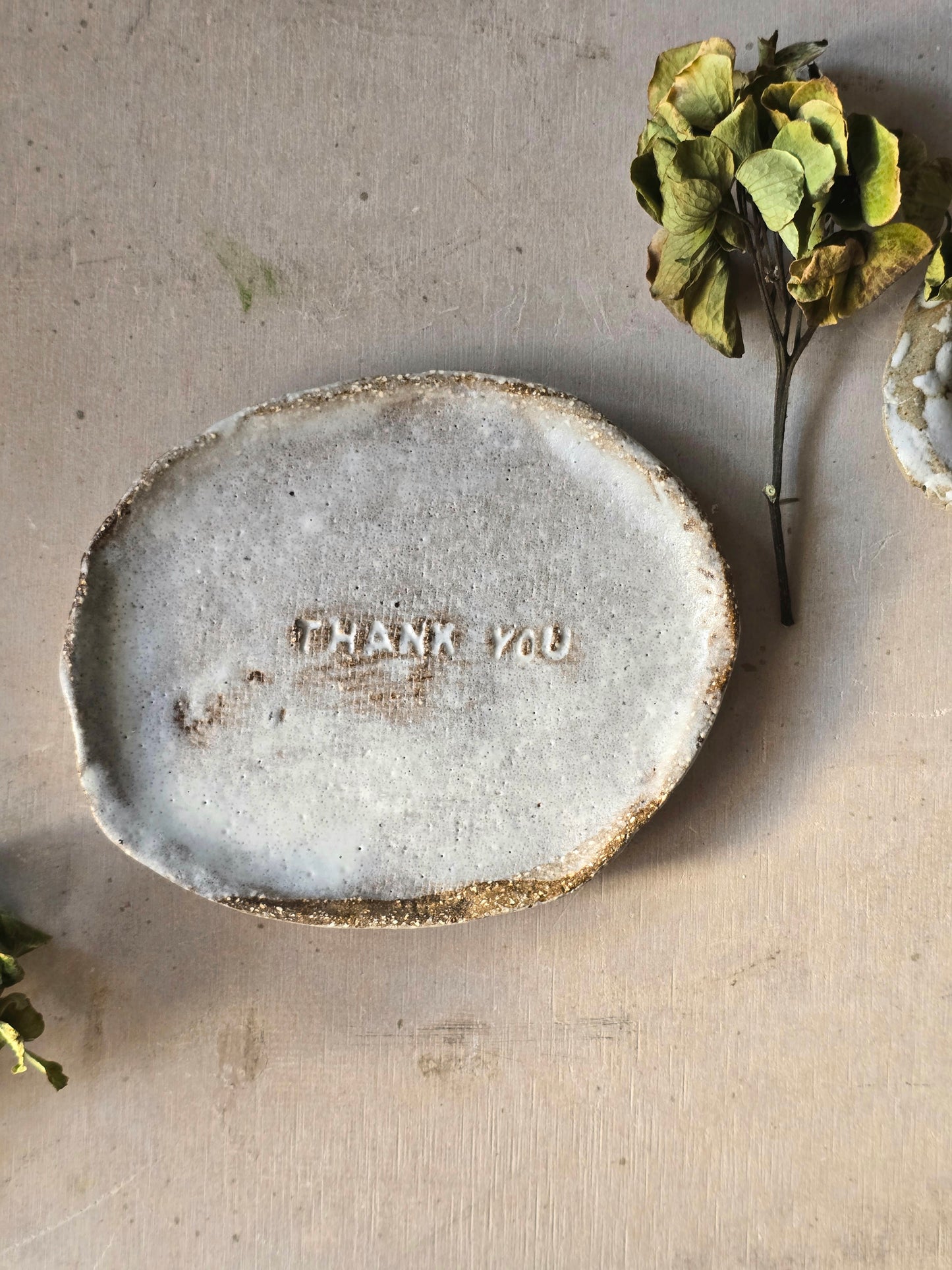 handmade pottery thank you & peace trinket dishes gifts for her thank you gift for him