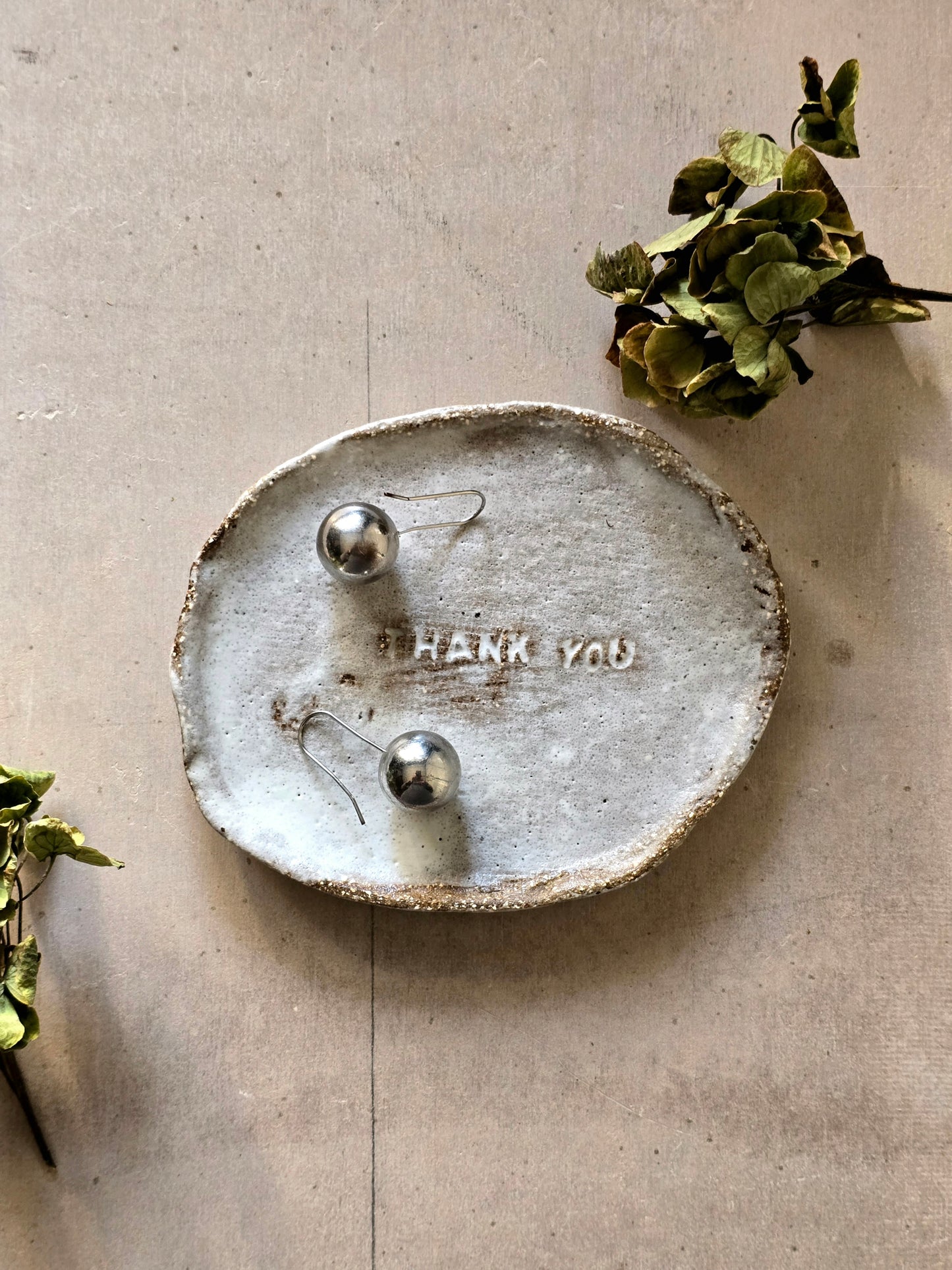 handmade pottery thank you & peace trinket dishes gifts for her thank you gift for him