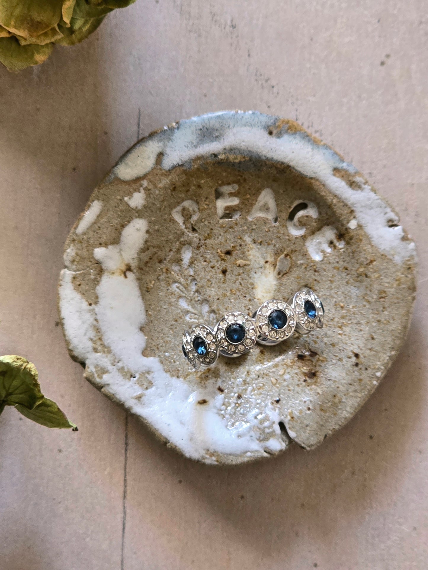 handmade pottery thank you & peace trinket dishes gifts for her thank you gift for him