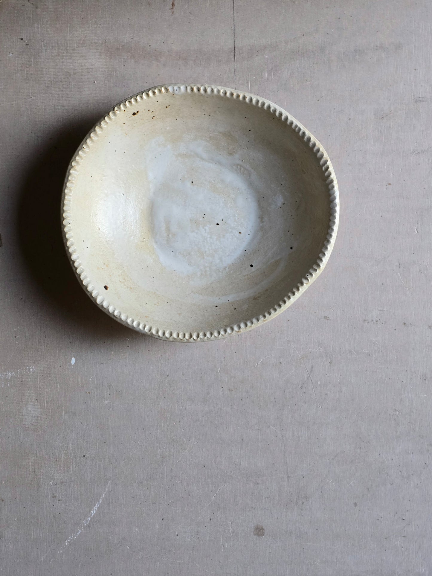 Organic Ceramic Bowl – Handmade Taupe, Caramel & White Glaze with Natural Clay Details, 19cm