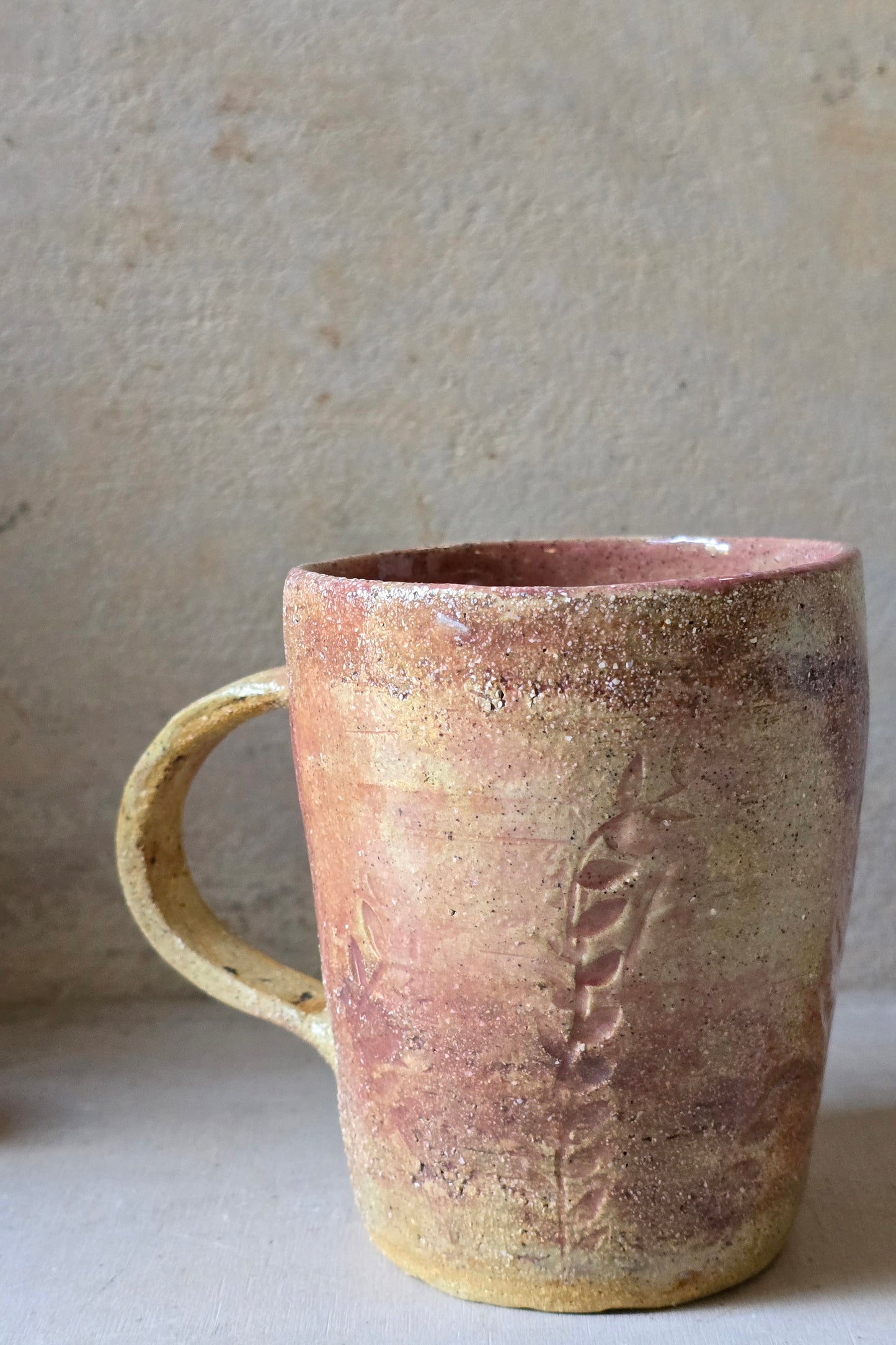 Handmade Rustic Pottery Cup – Raspberry Biscuit or Venetian Glaze | Unique Textured Ceramic Mug | Artisan Gift