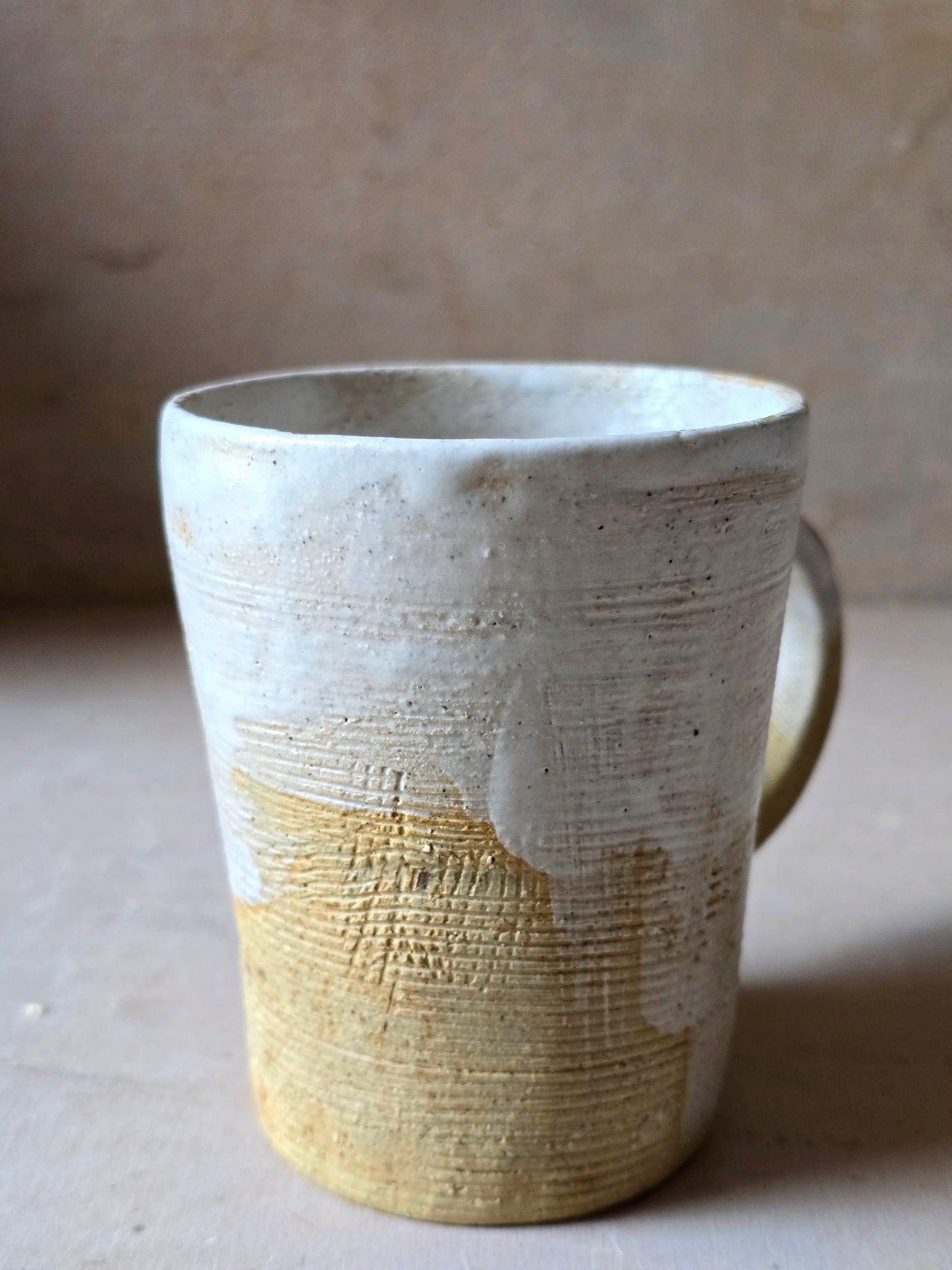 Handmade Rustic Pottery Cup – Raspberry Biscuit or Venetian Glaze | Unique Textured Ceramic Mug | Artisan Gift