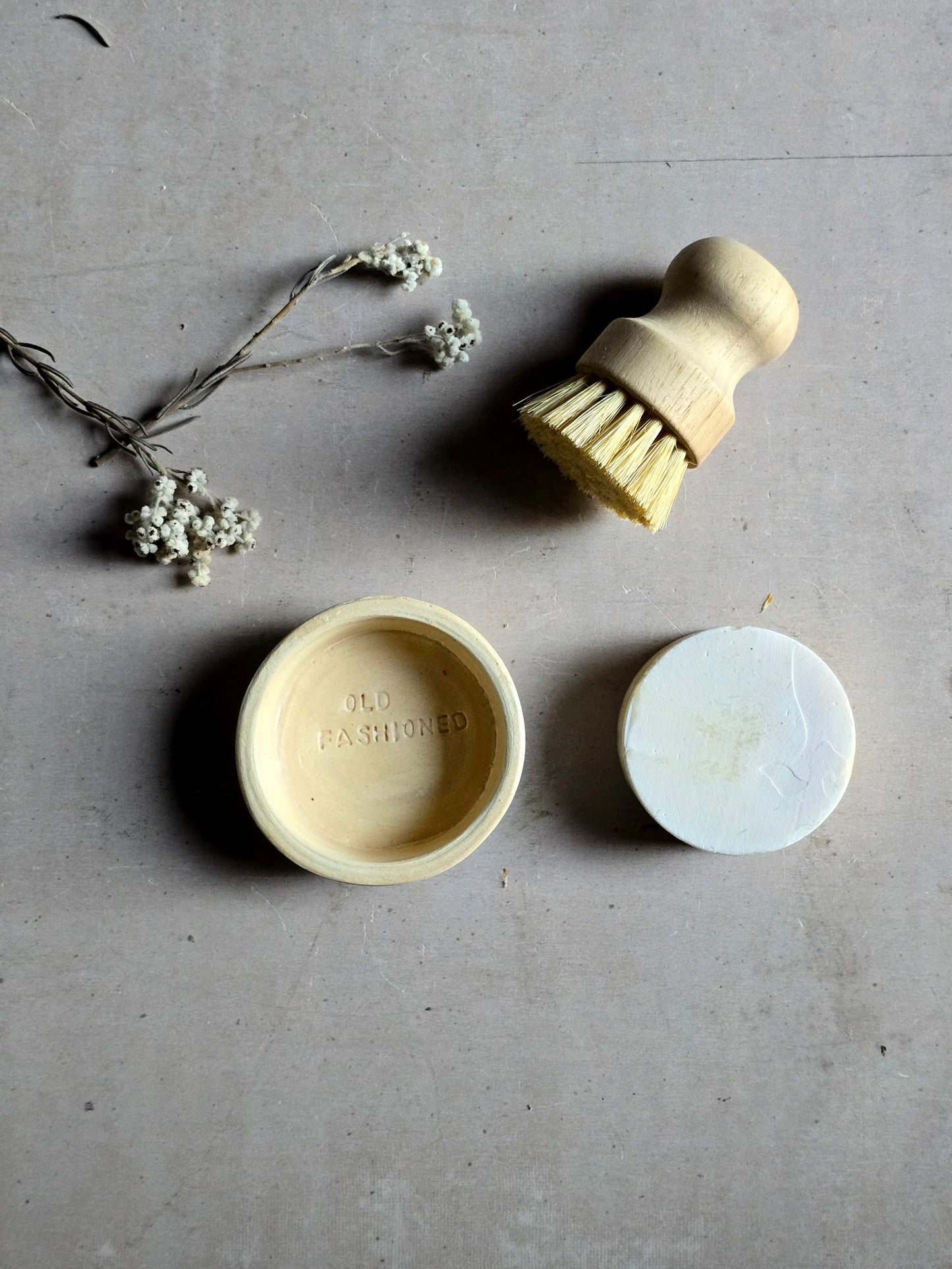 Handmade "Old Fashioned" Stamped Ceramic Dish – Small Round Bowl in Custard or Milky White Glaze | Gift for Traditionalists