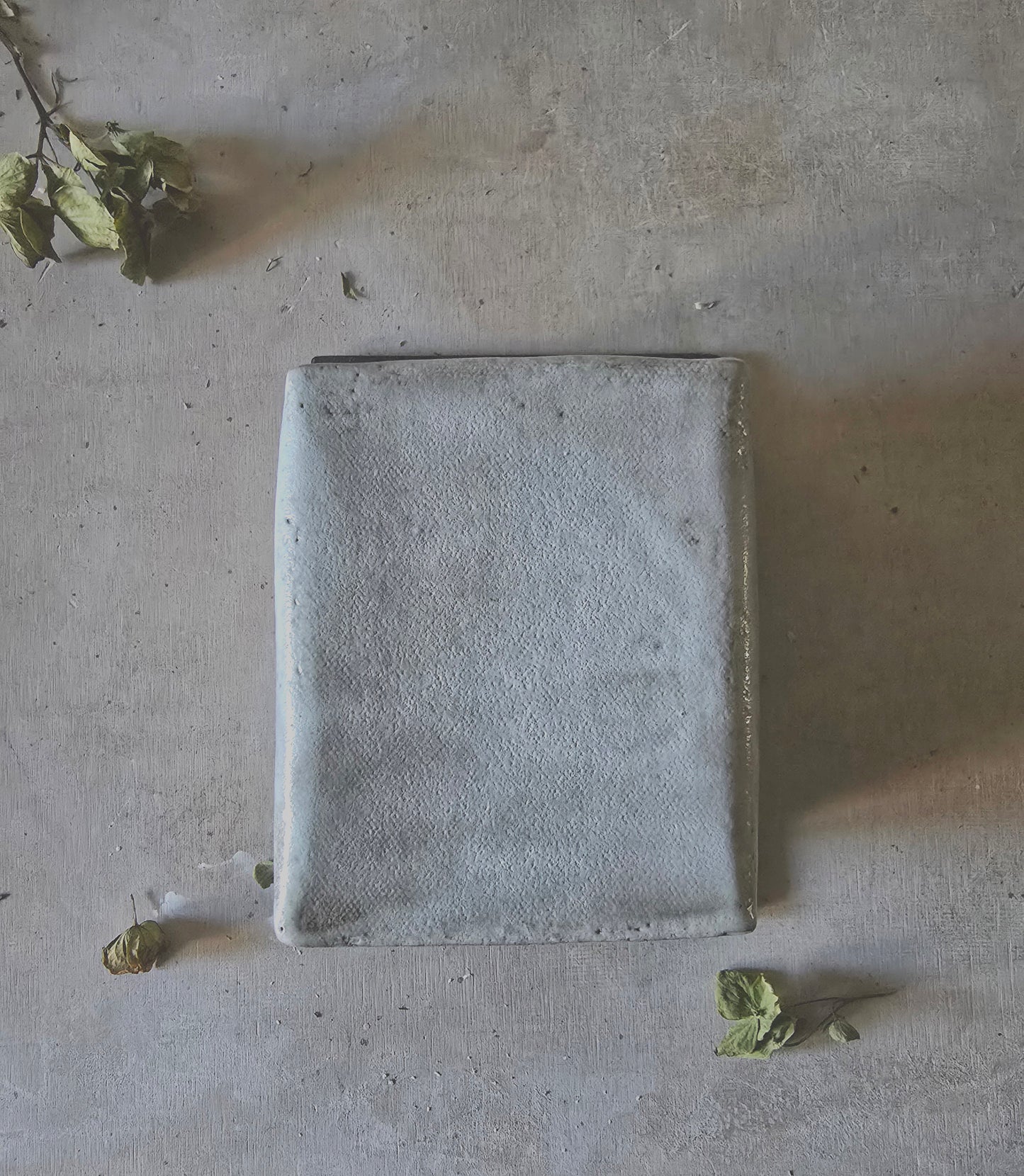 Handmade Rustic Butter Dish – White & Soft Grey Glaze on Black Clay (Imperfect, Discounted)