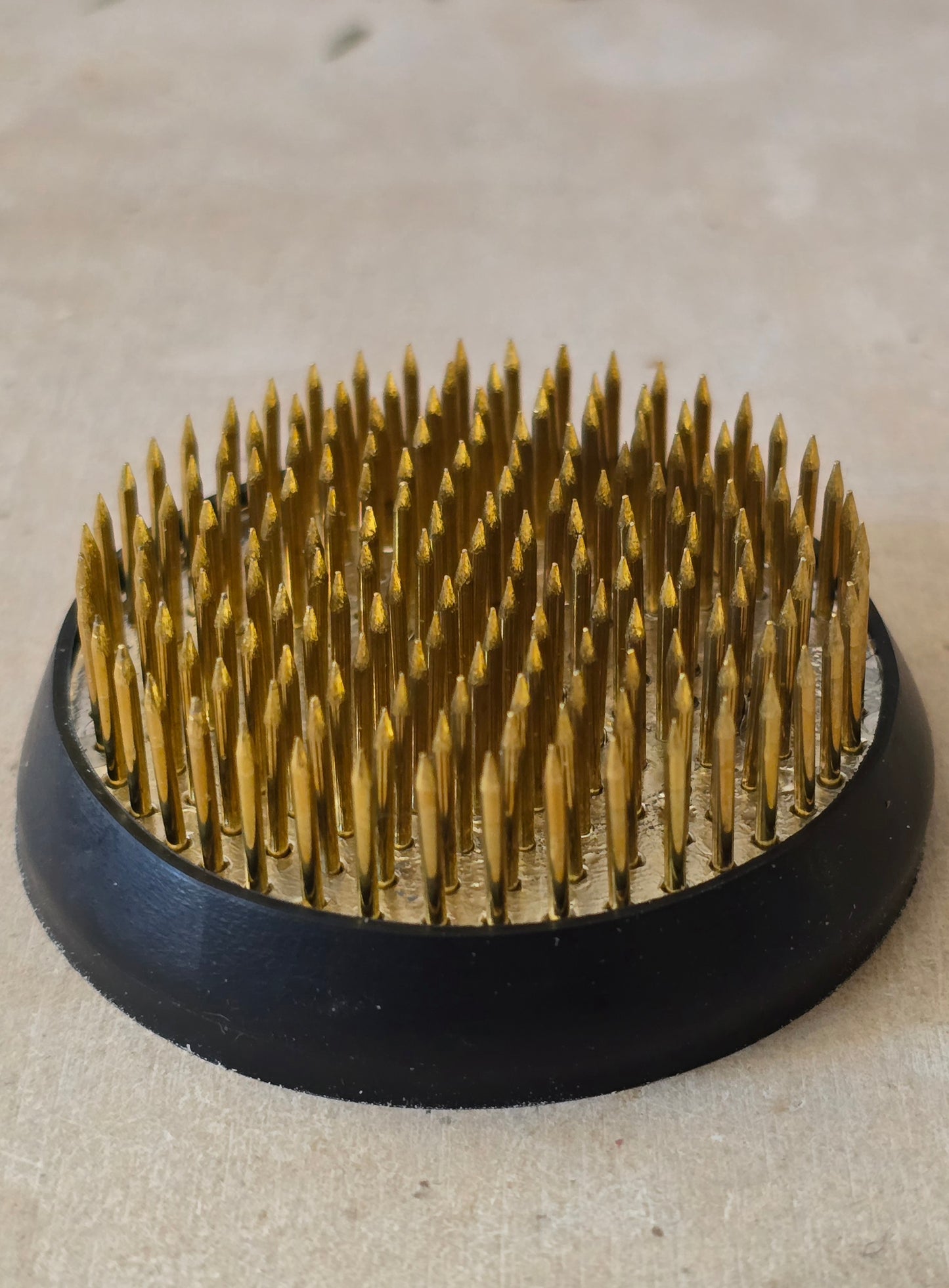 Ikebana Pin Frog – Kenyan Metal & Brass Flower Holder