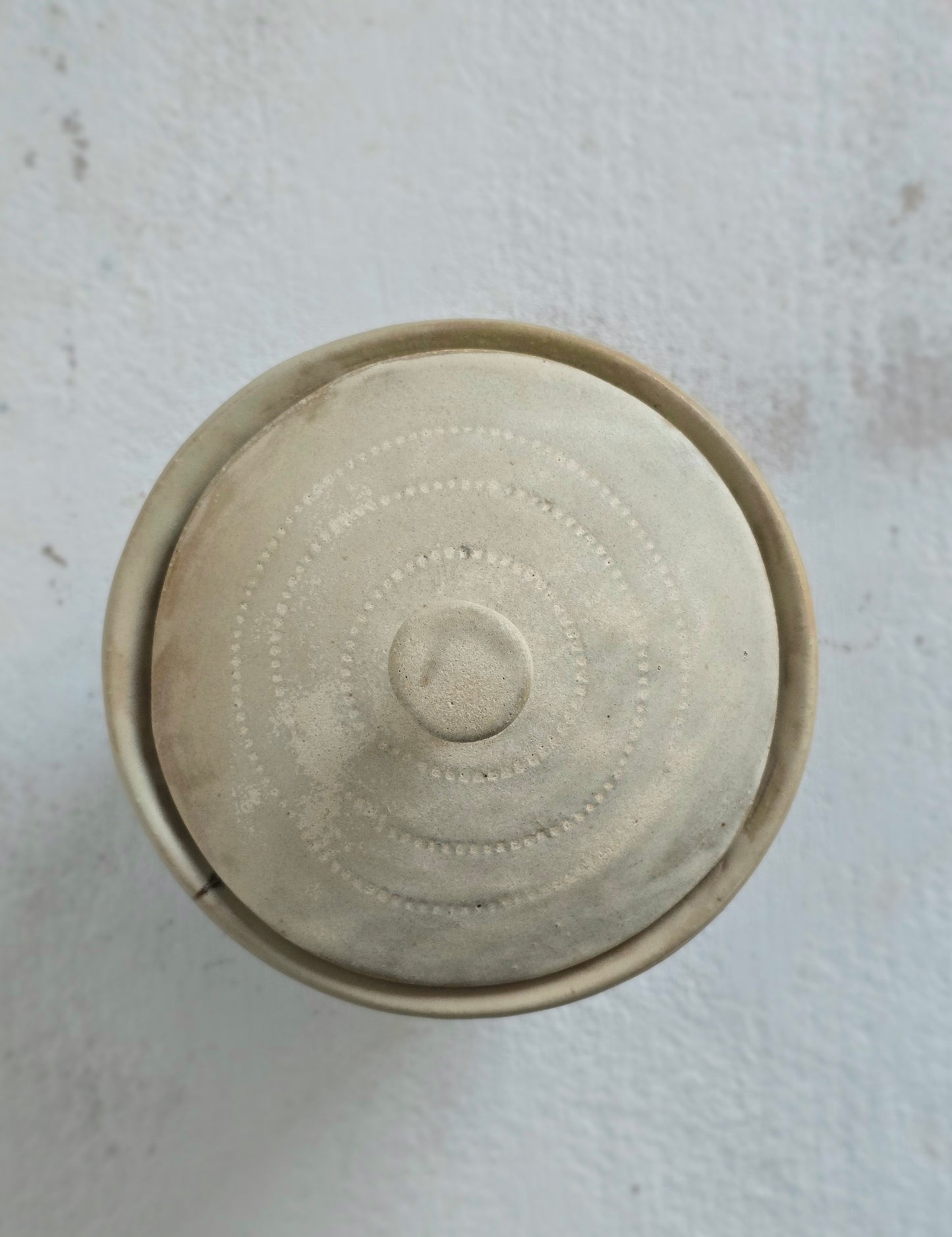 Handcrafted Chocolate-Stone Canister – Rustic Artisan Lidded Keeper