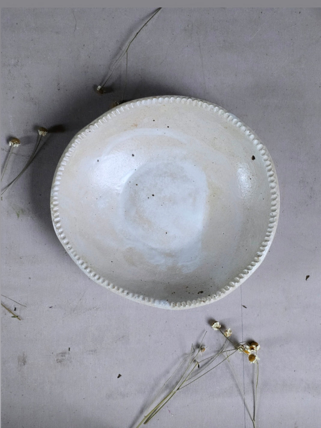 Organic Ceramic Bowl – Handmade Taupe, Caramel & White Glaze with Natural Clay Details, 19cm