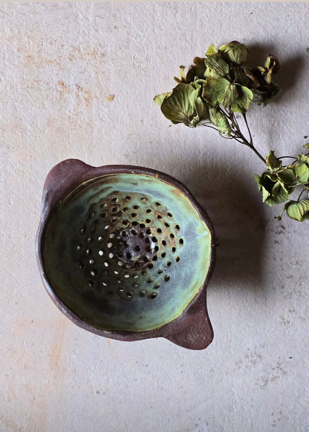 Product Title: Rustic Ceramic Strainers – Small Berry & Olive Colanders - Tea Leaves Strainer