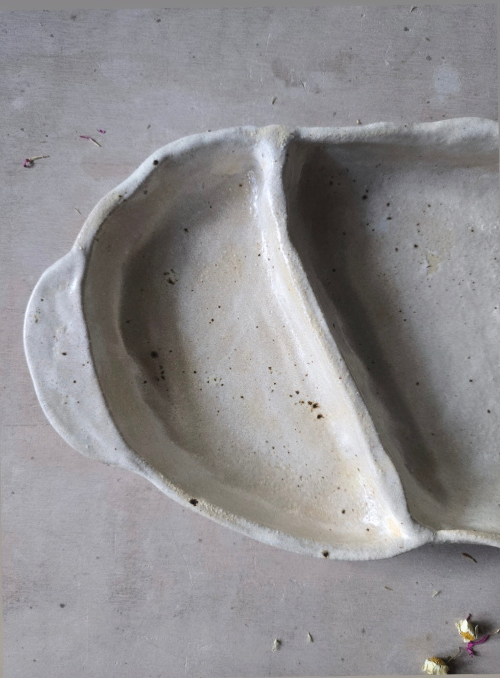 Rustic Latte Serving Tray with Dividers & Handles – Perfect for Chutney, Jam, Cheese & Entertaining