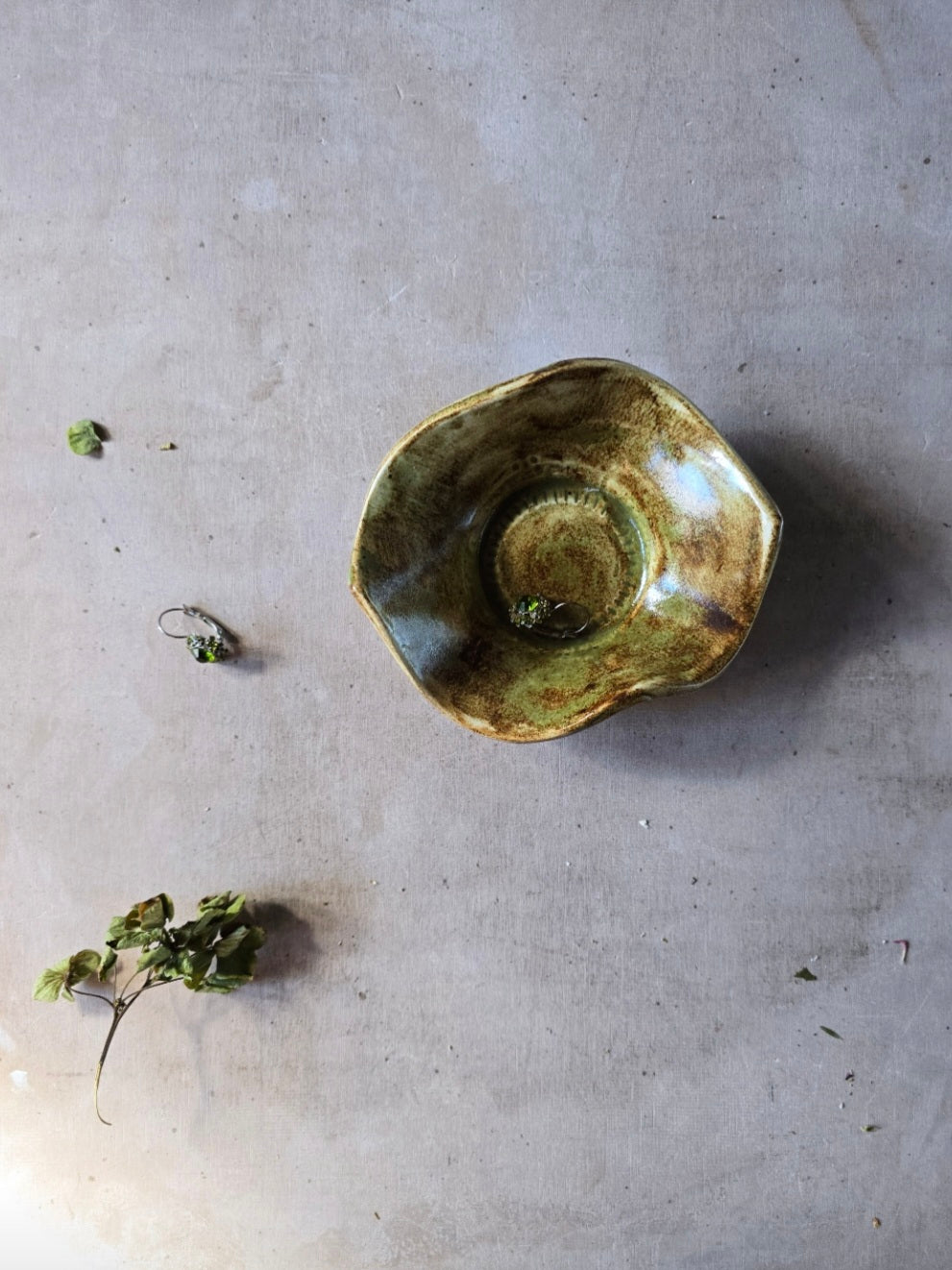 Handmade Stoneware Trinket Dish – Smudge Stick, Tealight, Jewellery & Condiment Holder