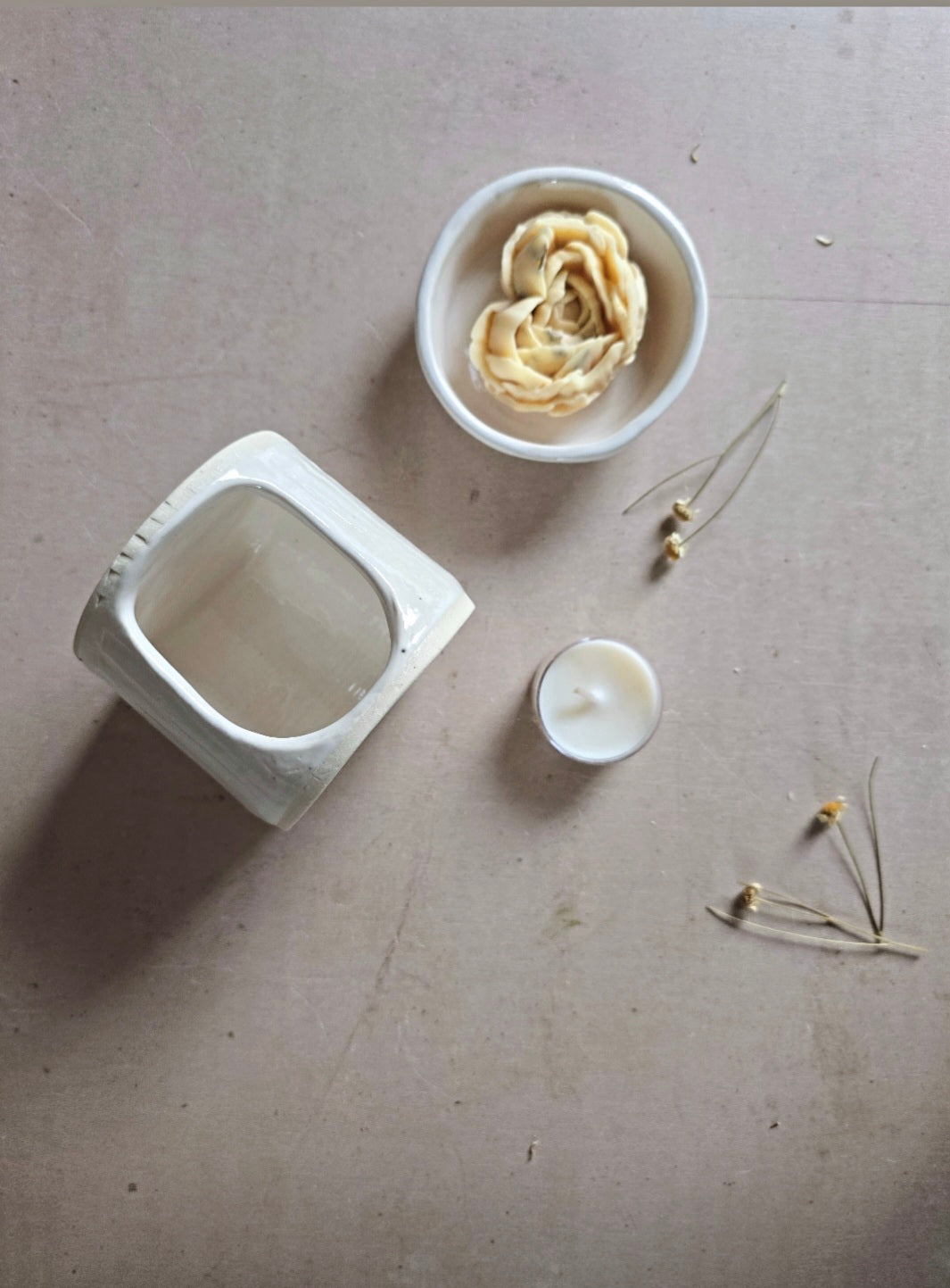 Handmade Ceramic Oil Burner – Essential Oil & Wax Melt Burner | Matte White, Glossy White, or Mahogany Clay Finish