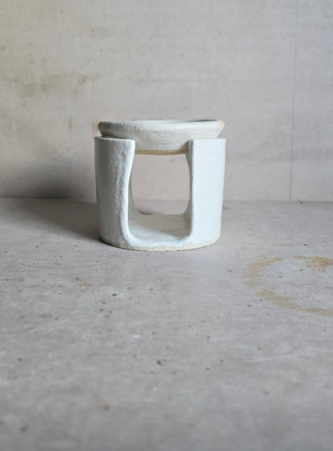 Handmade Ceramic Oil Burner – Essential Oil & Wax Melt Burner | Matte White, Glossy White, or Mahogany Clay Finish