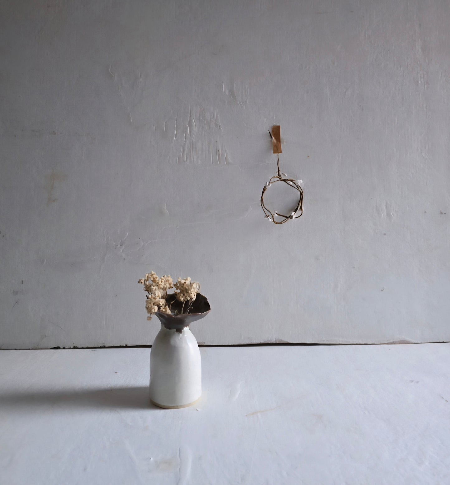 Two Handcrafted Sculptural Flower Vases – “The Ruffled Flower” & “Winter Song”