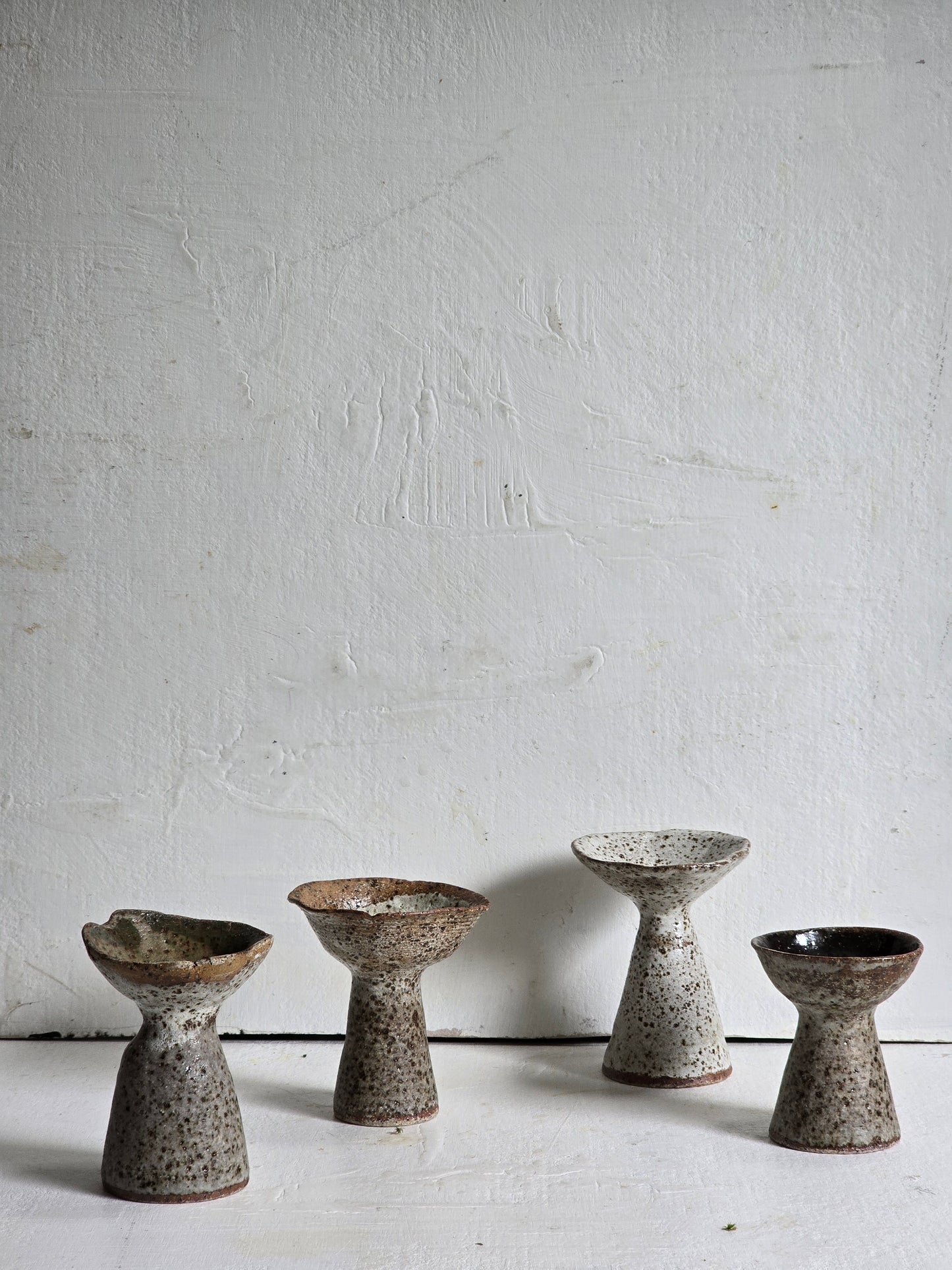 bird bath speckled vases