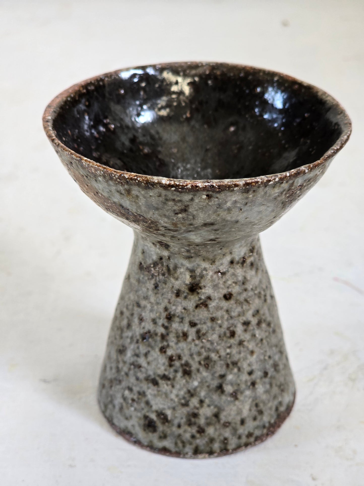 bird bath speckled vases