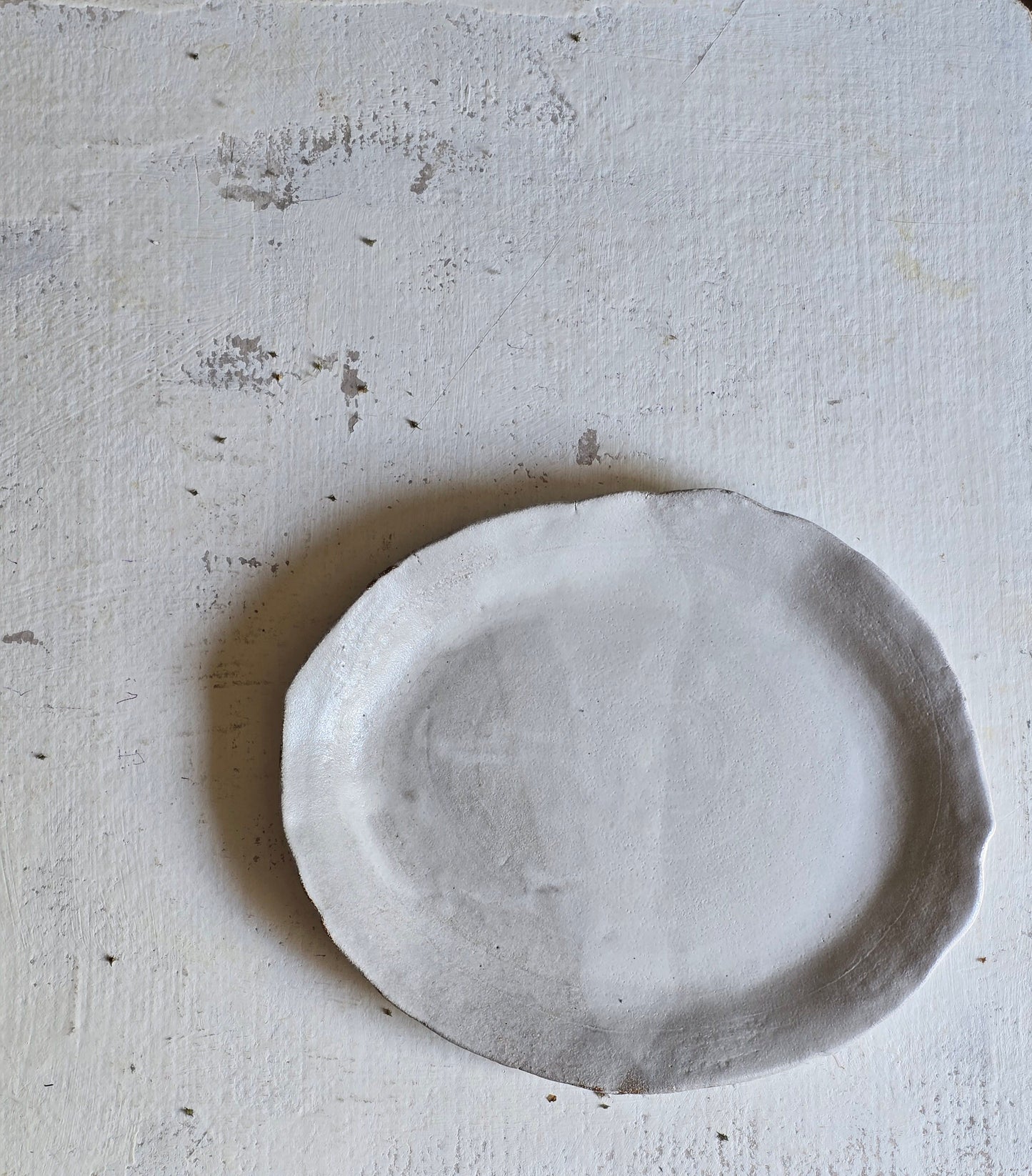 minimalist large white serving platter