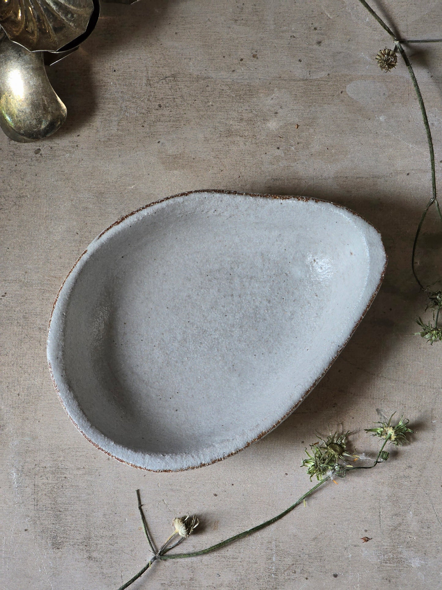 sheer white, soft grey ceramic bowls & entertainer platter/trinket tray/ jewellery