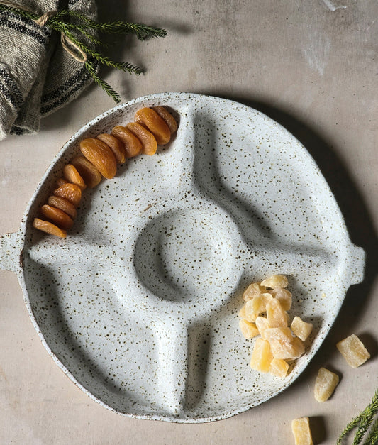 speckled white entertainer platter