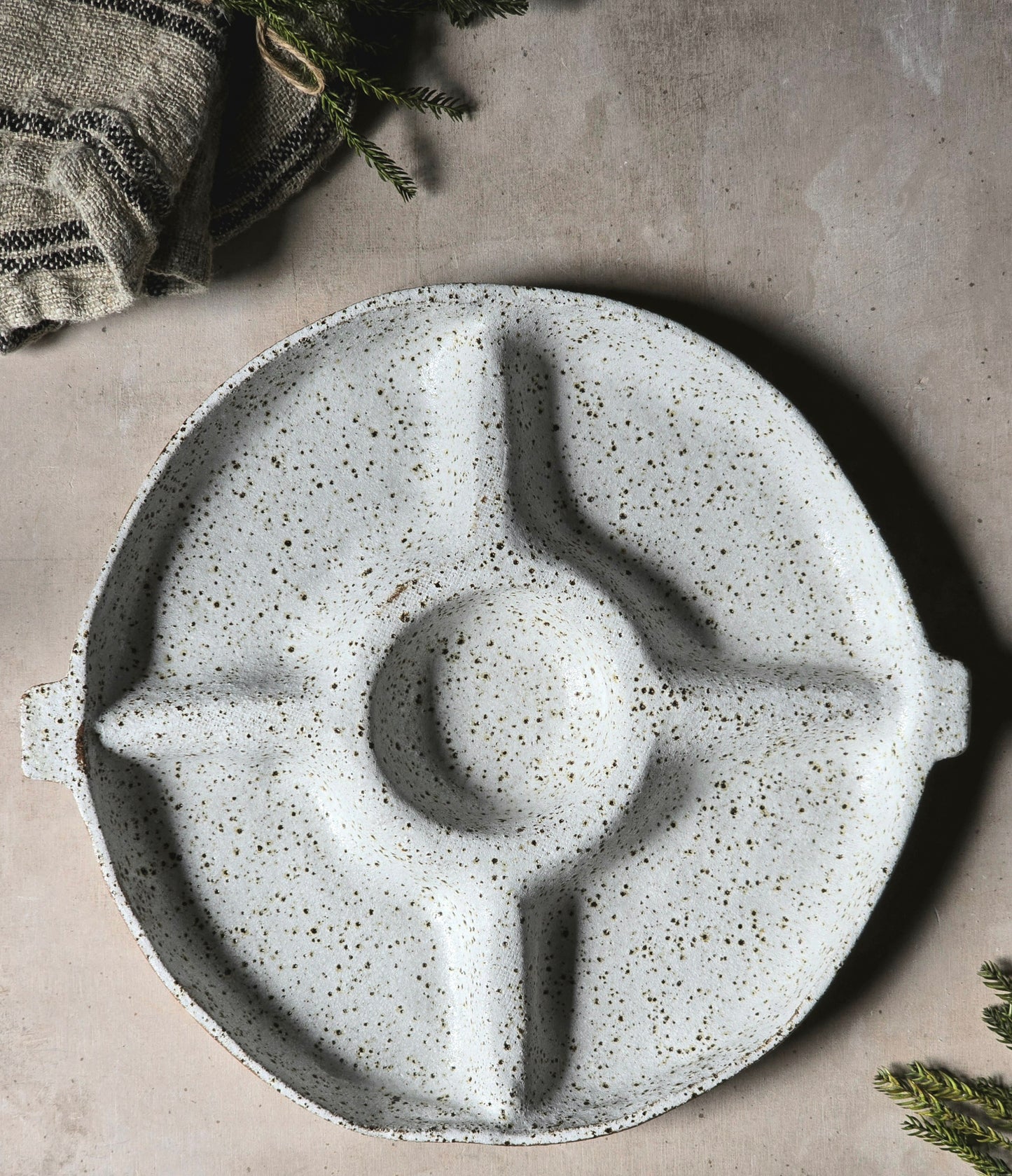 speckled white entertainer platter