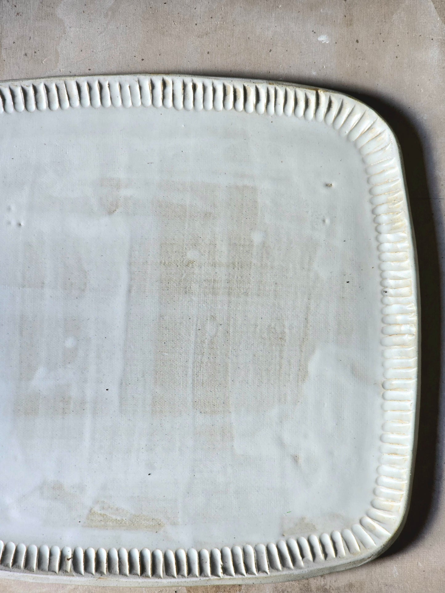 square serving platter scribed edges