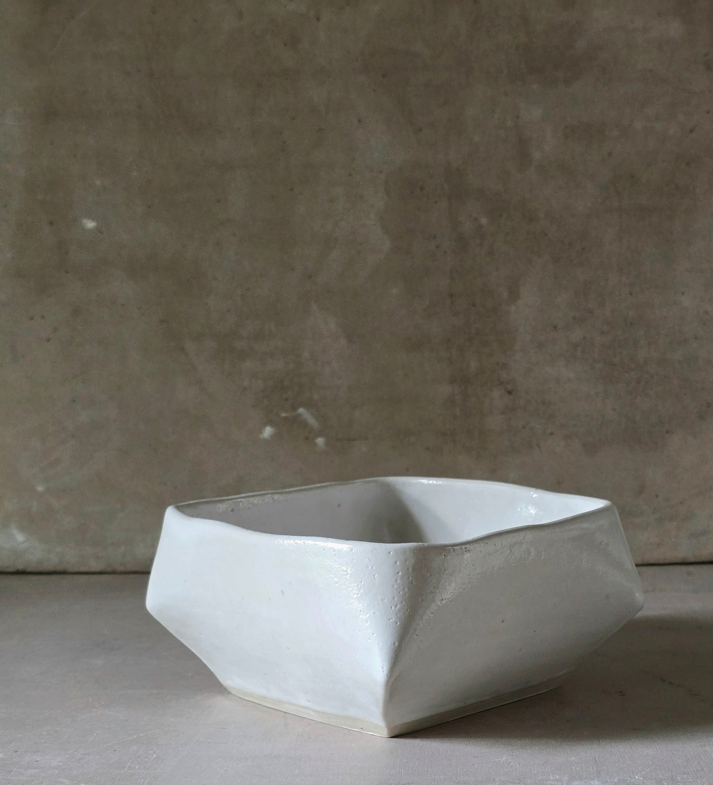 Silky Smooth white stoneware Darted vessels