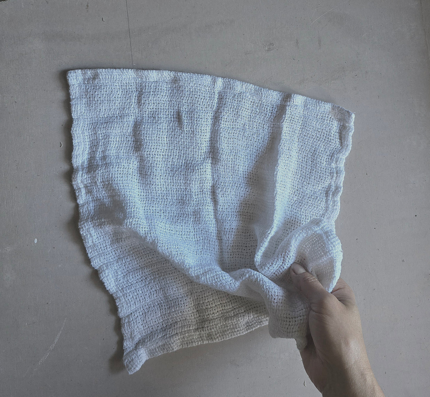 quality white linen wash cloth