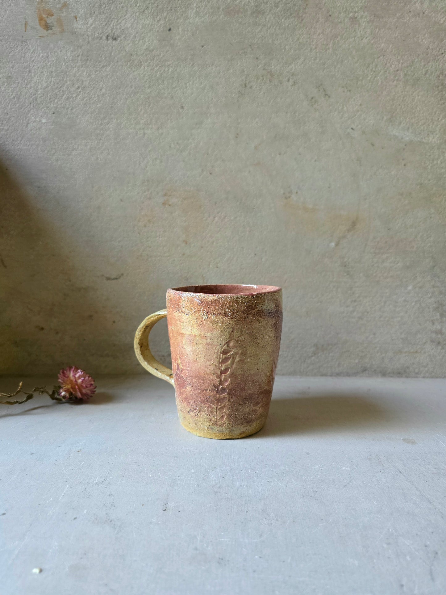 Handmade Rustic Pottery Cup – Raspberry Biscuit or Venetian Glaze | Unique Textured Ceramic Mug | Artisan Gift