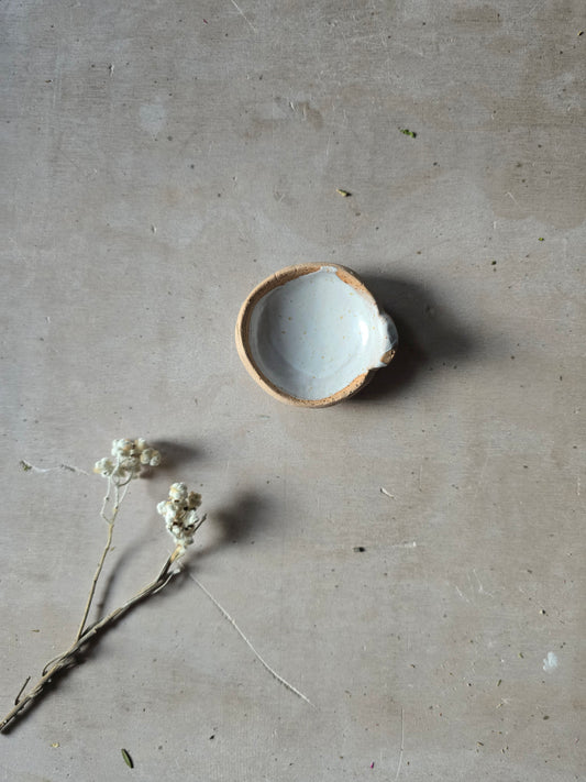 Handmade Ceramic Pitch Pot – Natural Clay Jewellery Dish, Tealight Holder, or Spice Bowl