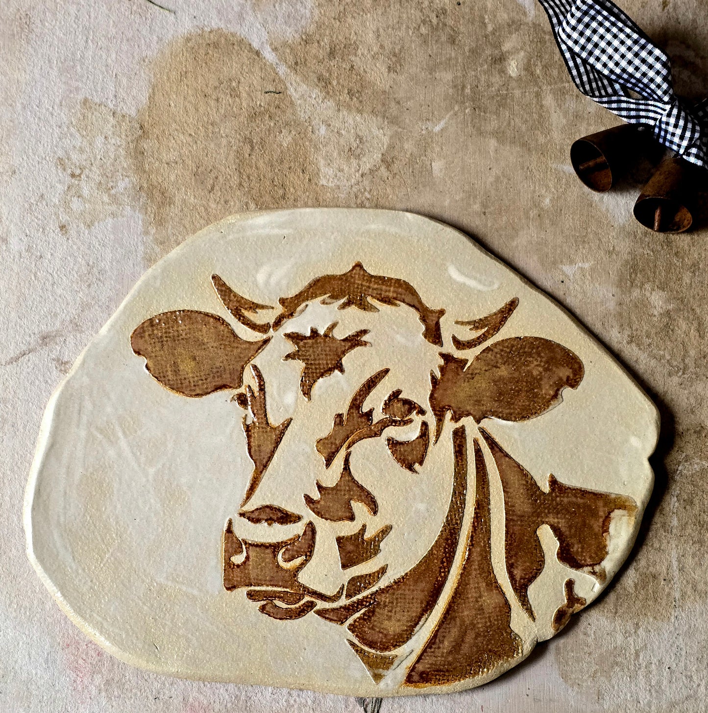 “My Loyal Belle” — Handcrafted Slow Living Cow Serving Board