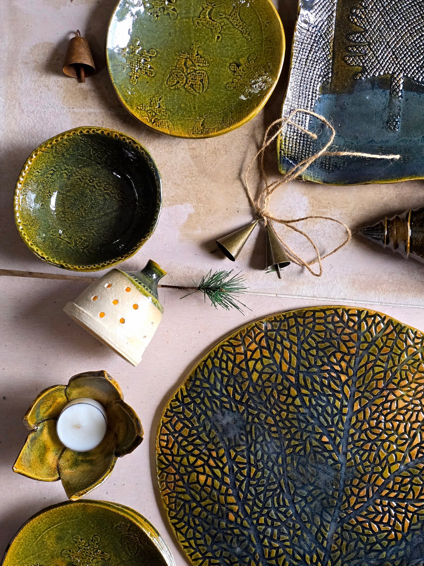 The Olive Green Christmas Tableware Collection