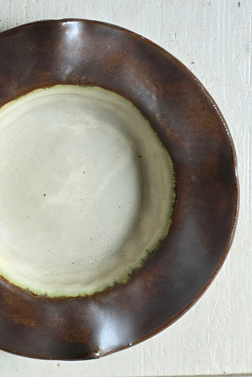 Unique Handcrafted Wide Rim Dinner Plates – Four Unique Designs (Each Sold Individually, Perfect for Pasta, Soup & Everyday Dining)