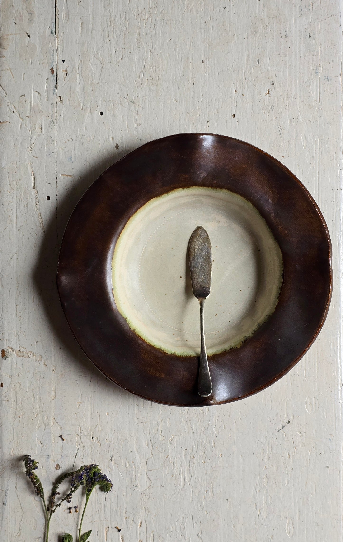 Unique Handcrafted Wide Rim Dinner Plates – Four Unique Designs (Each Sold Individually, Perfect for Pasta, Soup & Everyday Dining)