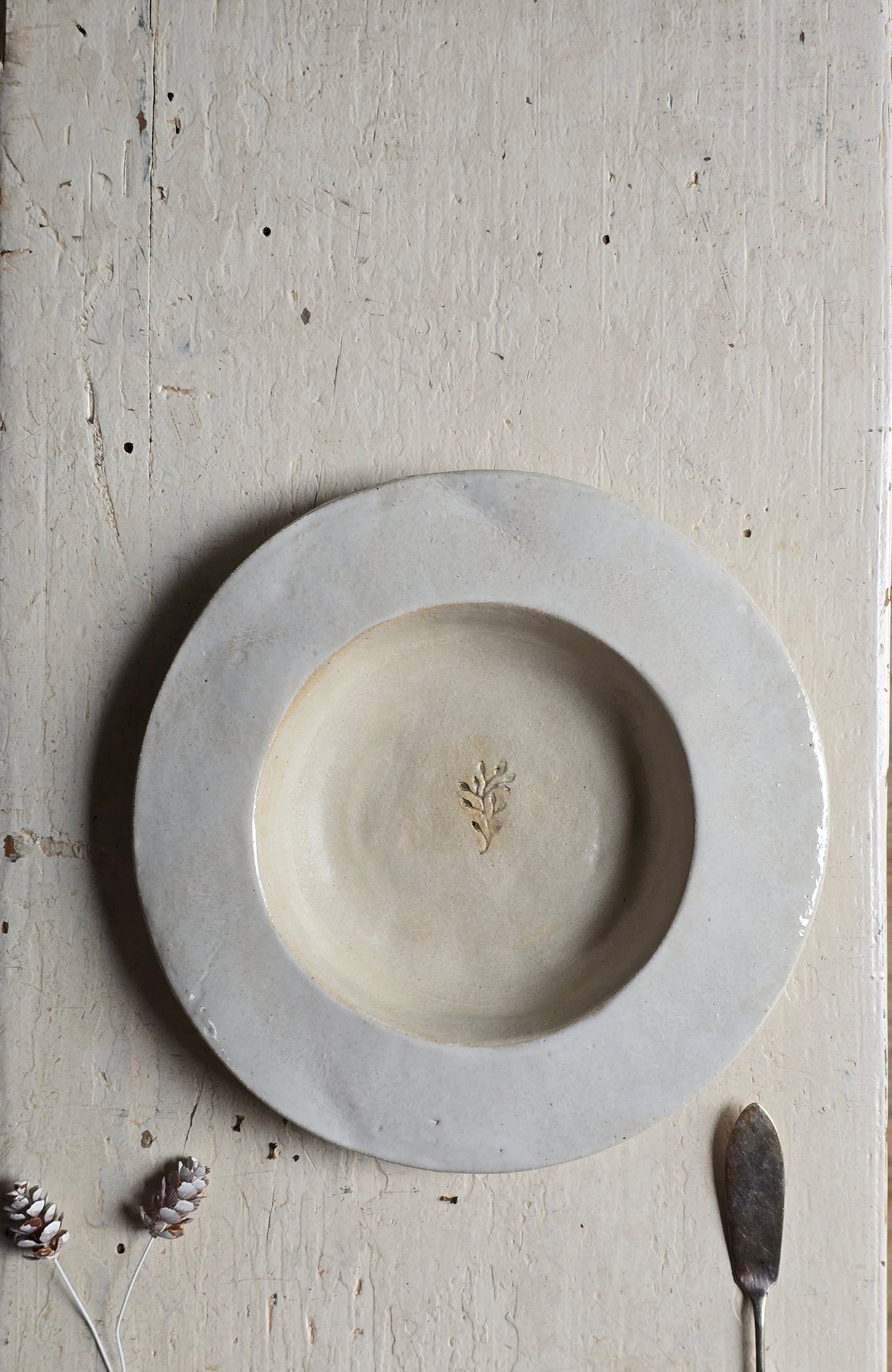 Unique Handcrafted Wide Rim Dinner Plates – Four Unique Designs (Each Sold Individually, Perfect for Pasta, Soup & Everyday Dining)