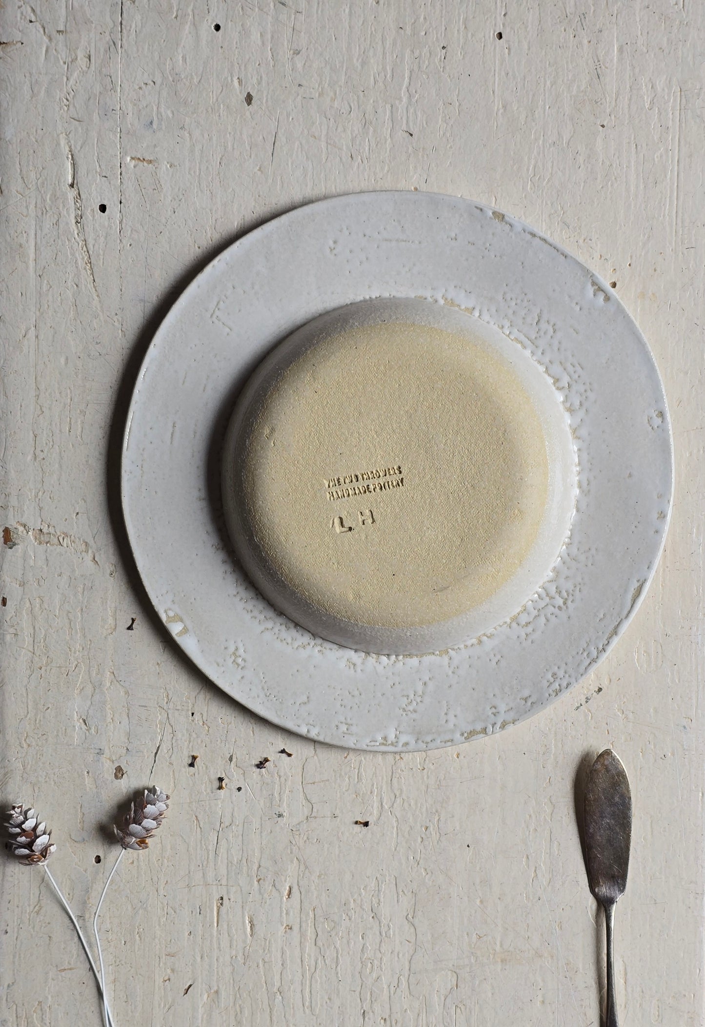 Unique Handcrafted Wide Rim Dinner Plates – Four Unique Designs (Each Sold Individually, Perfect for Pasta, Soup & Everyday Dining)