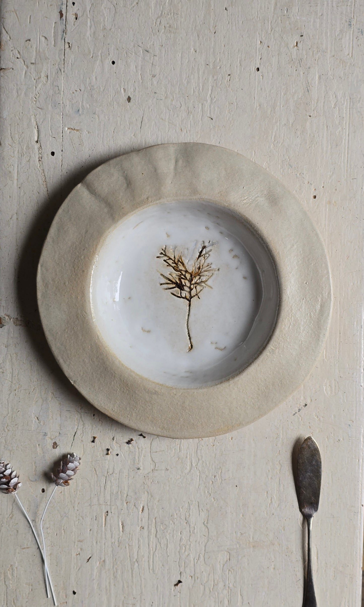 Unique Handcrafted Wide Rim Dinner Plates – Four Unique Designs (Each Sold Individually, Perfect for Pasta, Soup & Everyday Dining)