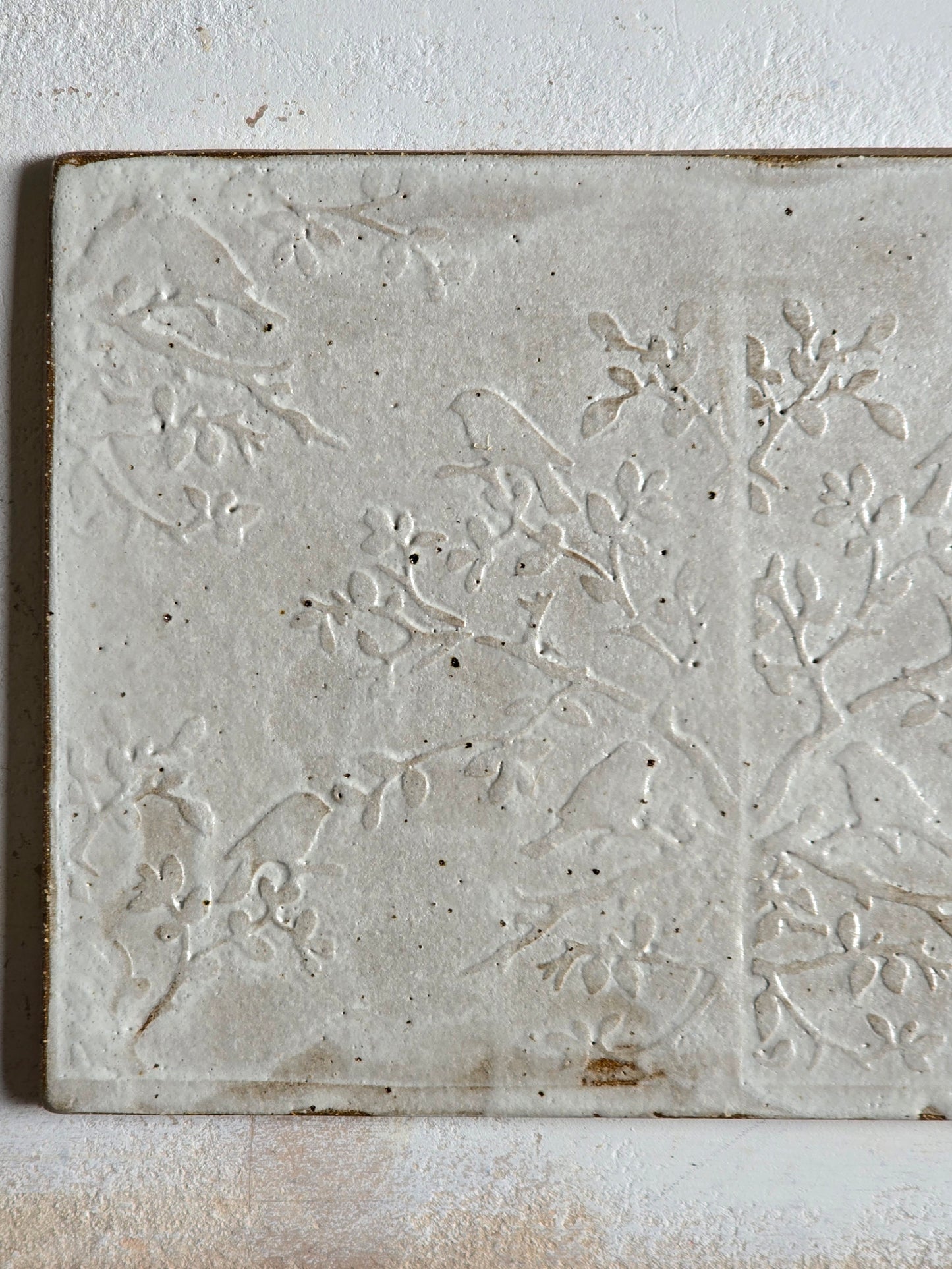 Ornate Ceramic Cheese Boards | Handcrafted Matte White with Natural Clay Accents