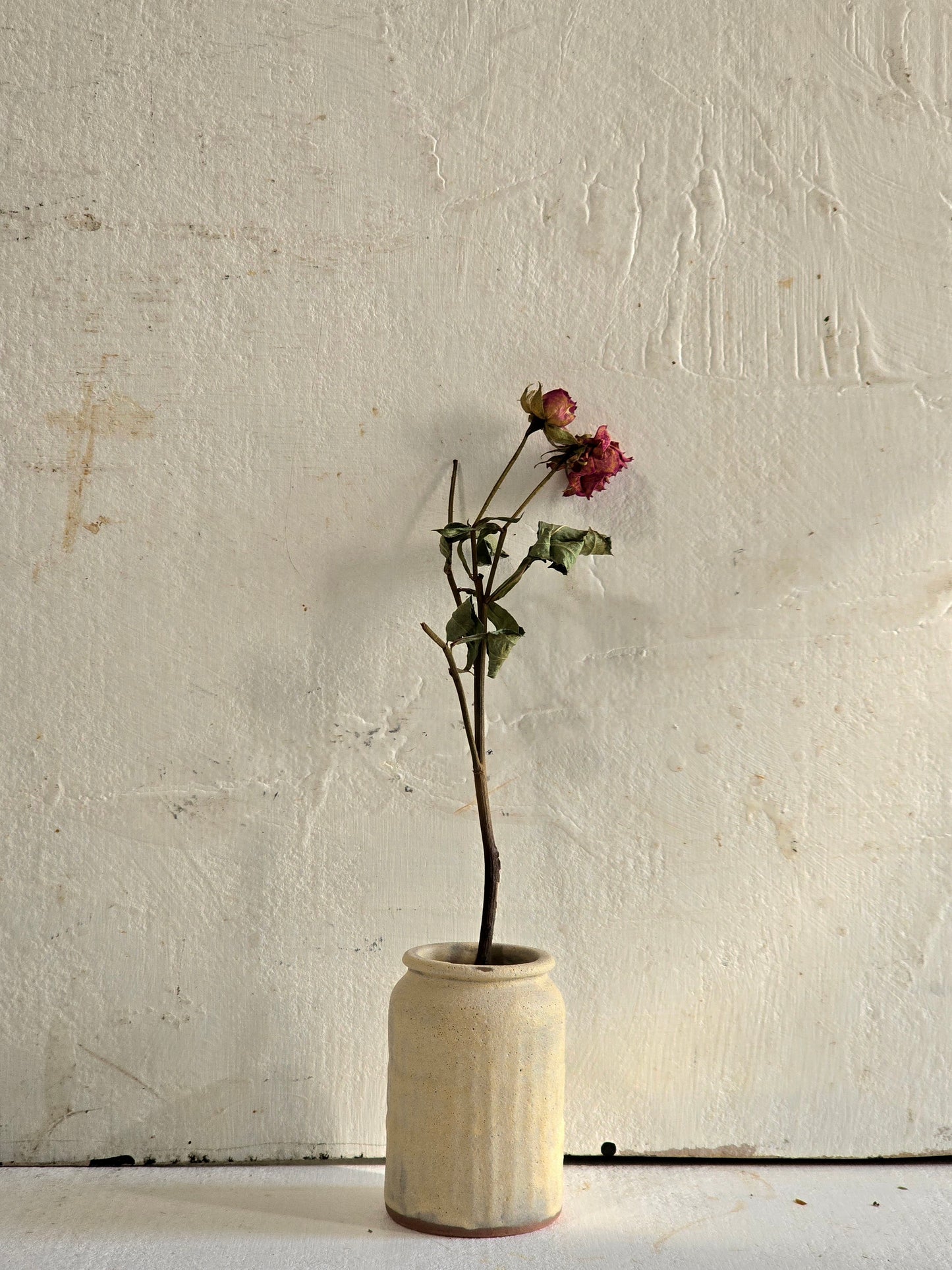 Two Handbuilt Artisan Vases – “The Rolled Collar” & “The Drummer Boy”