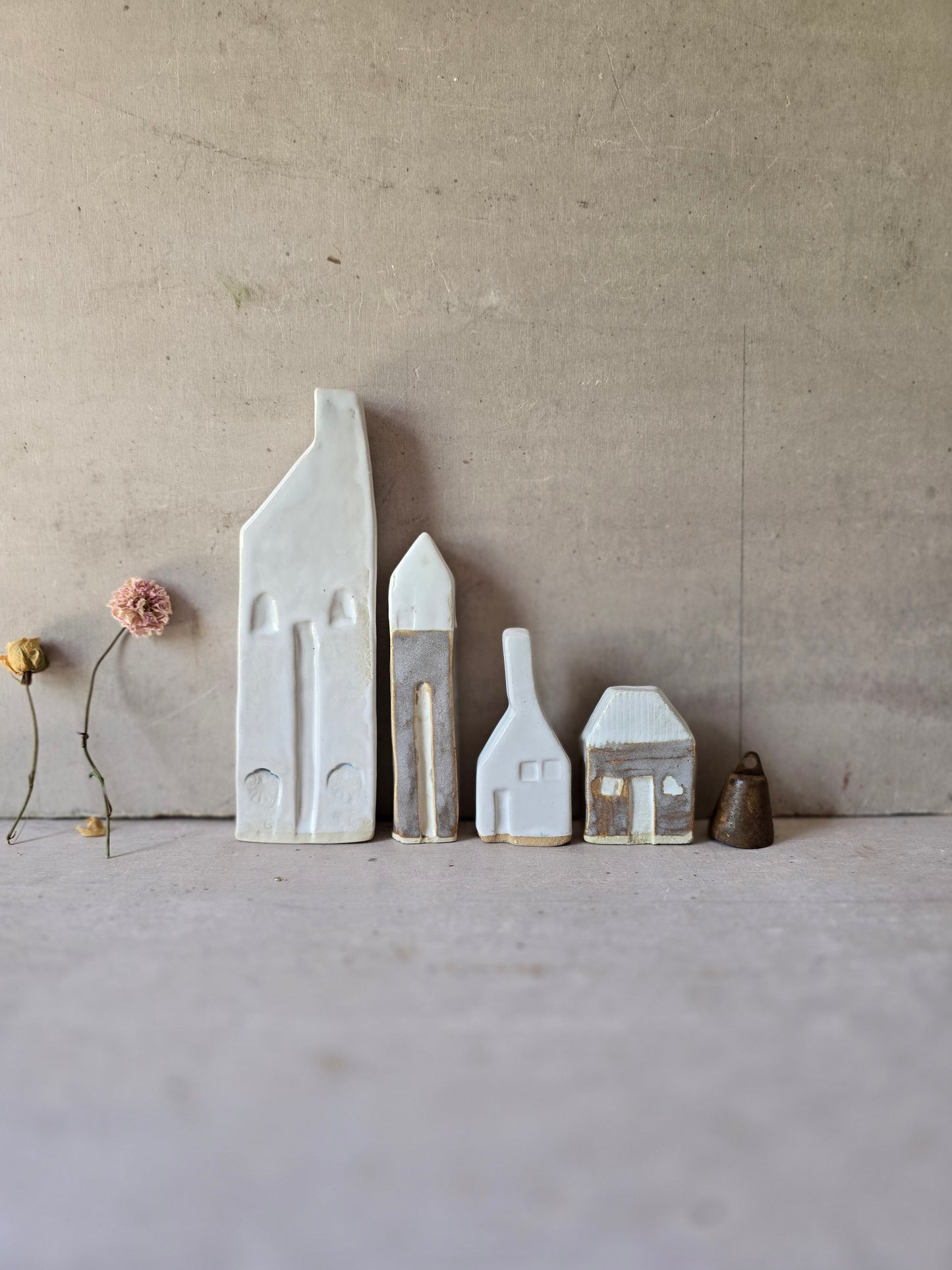 Handcrafted Little Houses — Soft Neutrals Collection (Gift-Boxed & Unique)