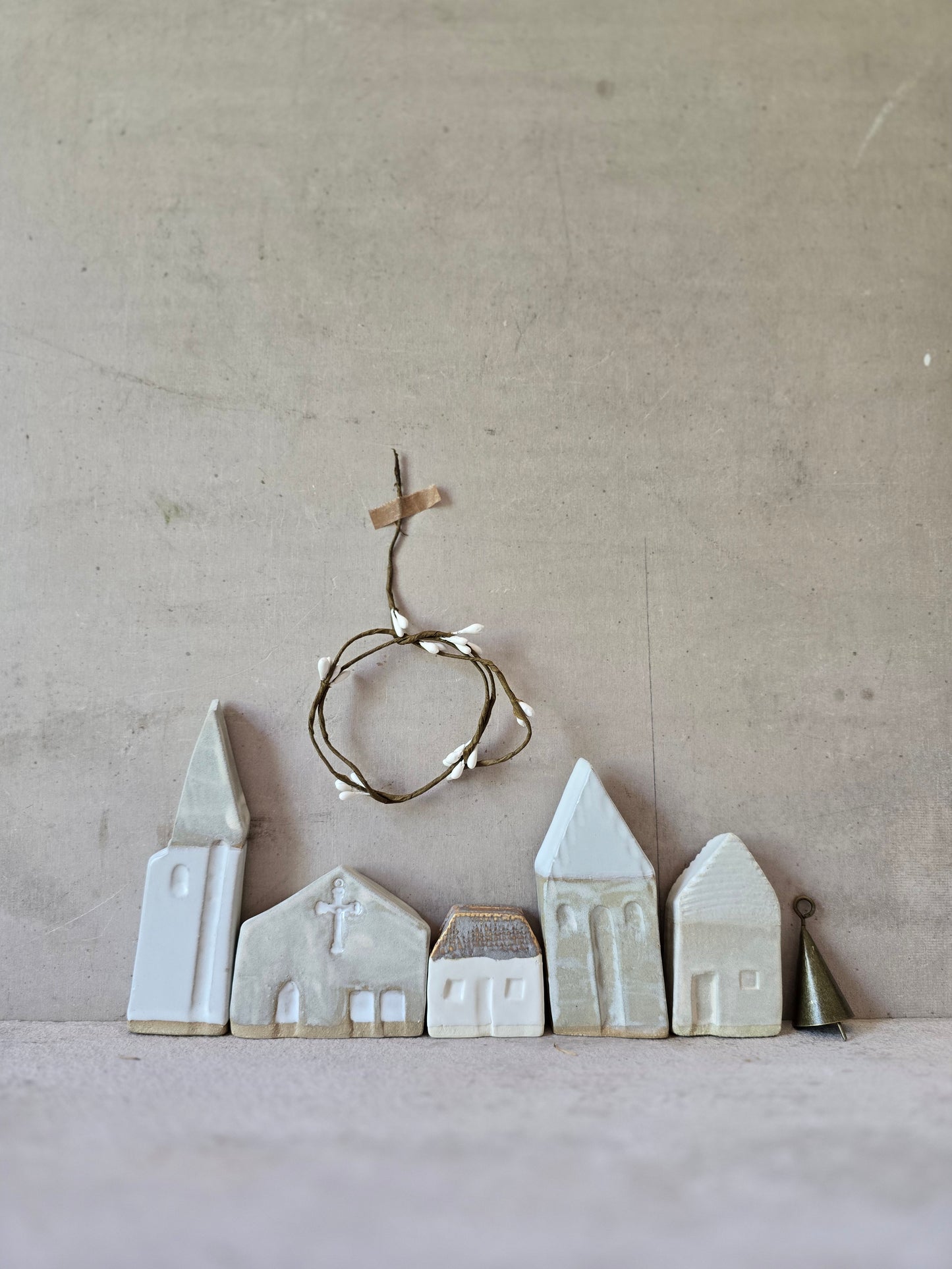 Handcrafted Little Houses — Soft Neutrals Collection (Gift-Boxed & Unique)