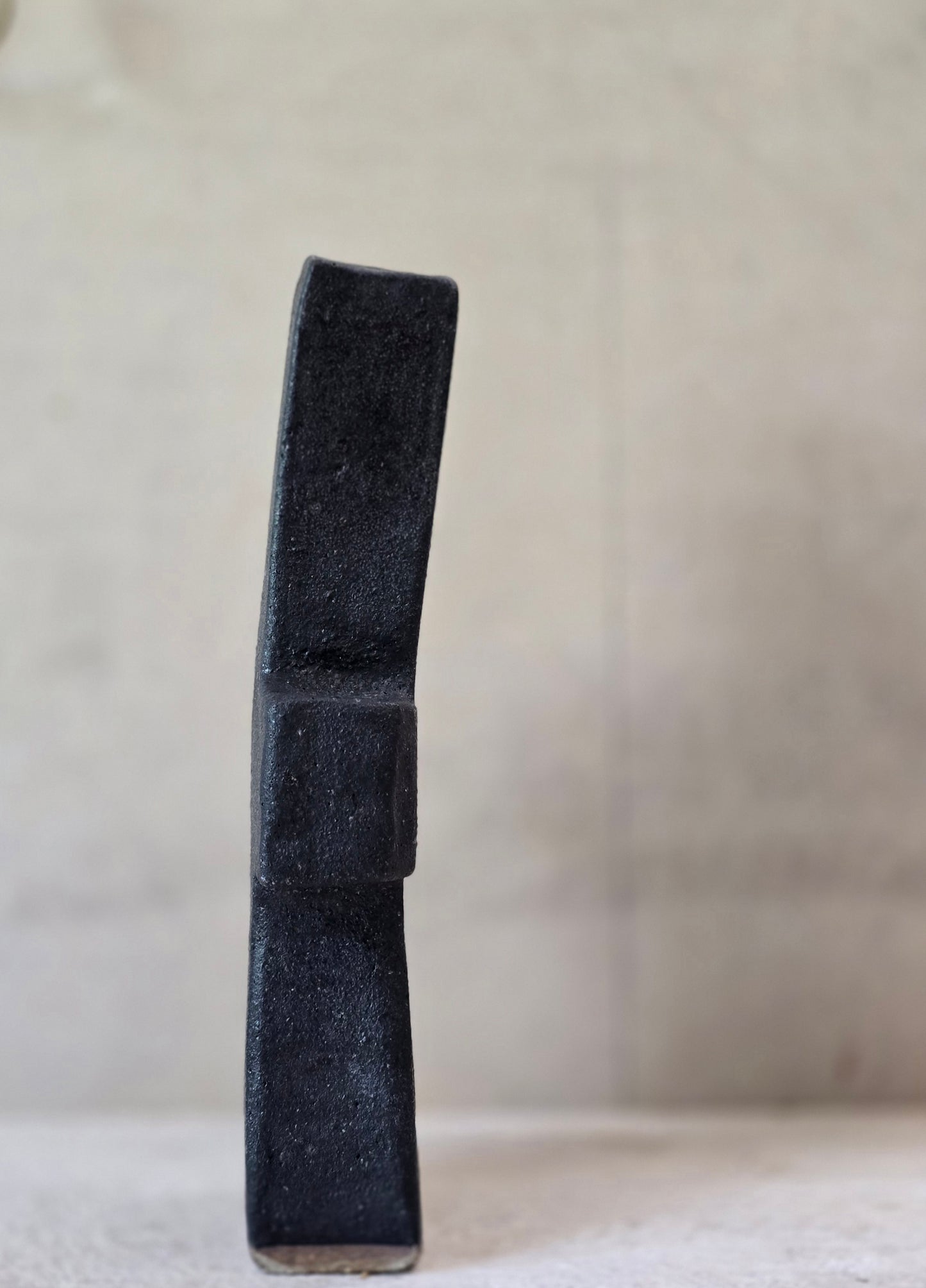 Handcrafted Matte Black Stoneware Crosses – Grounded Minimalist Spirit Forms