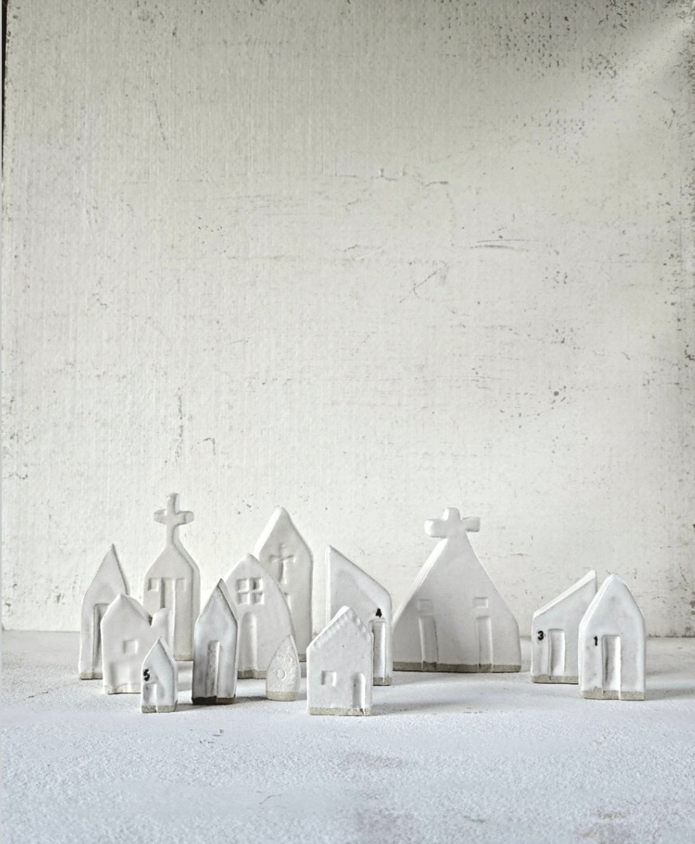 — Handcrafted Little Houses — the White Collection Gift-Boxed & Truly Unique-