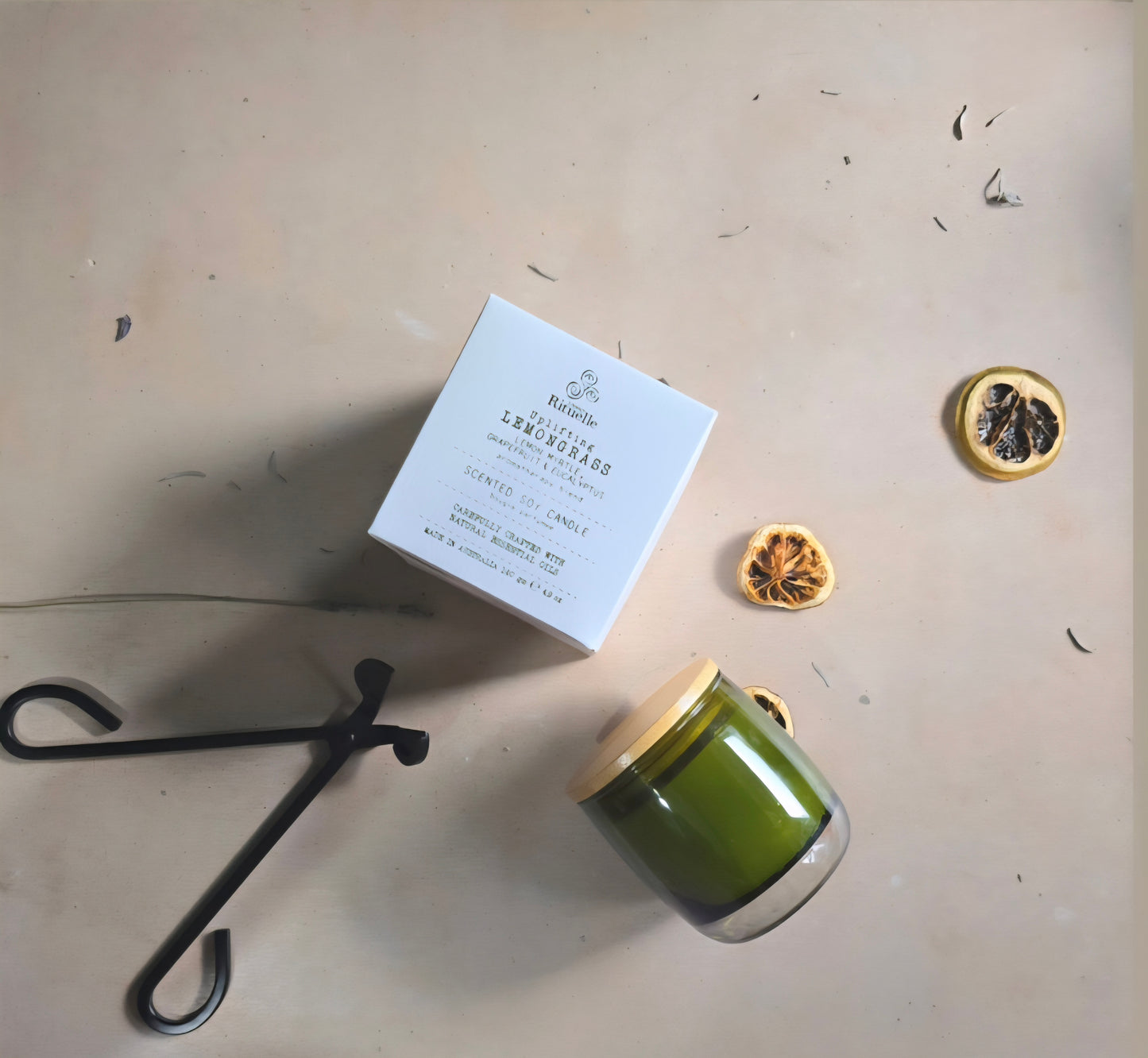 Lemongrass, Lemon Myrtle, Grapefruit & Eucalyptus – Fresh Citrus Herb Soy Coconut Candle