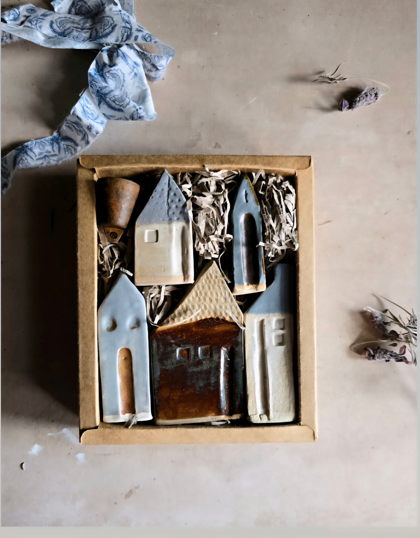 Contemporary Handcrafted Little Houses Collection — (Gift-Boxed & Unique)